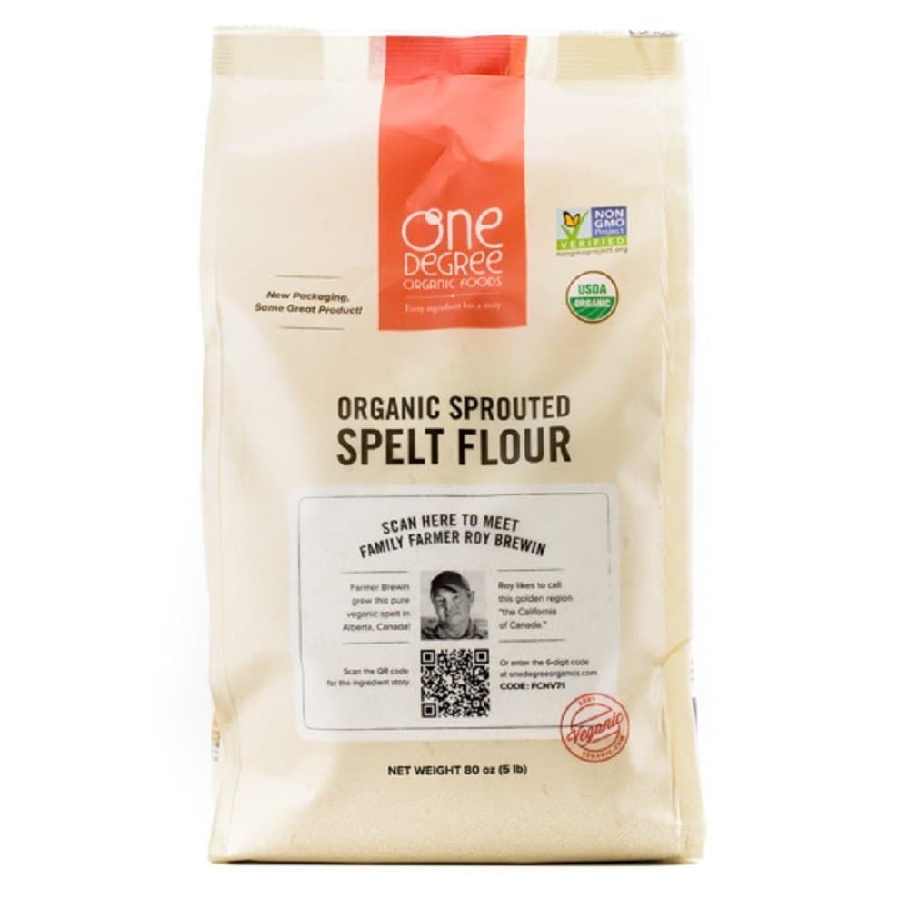 One Degree Organic Foods, Flour Spelt Sprouted Organic, 80 Ounce