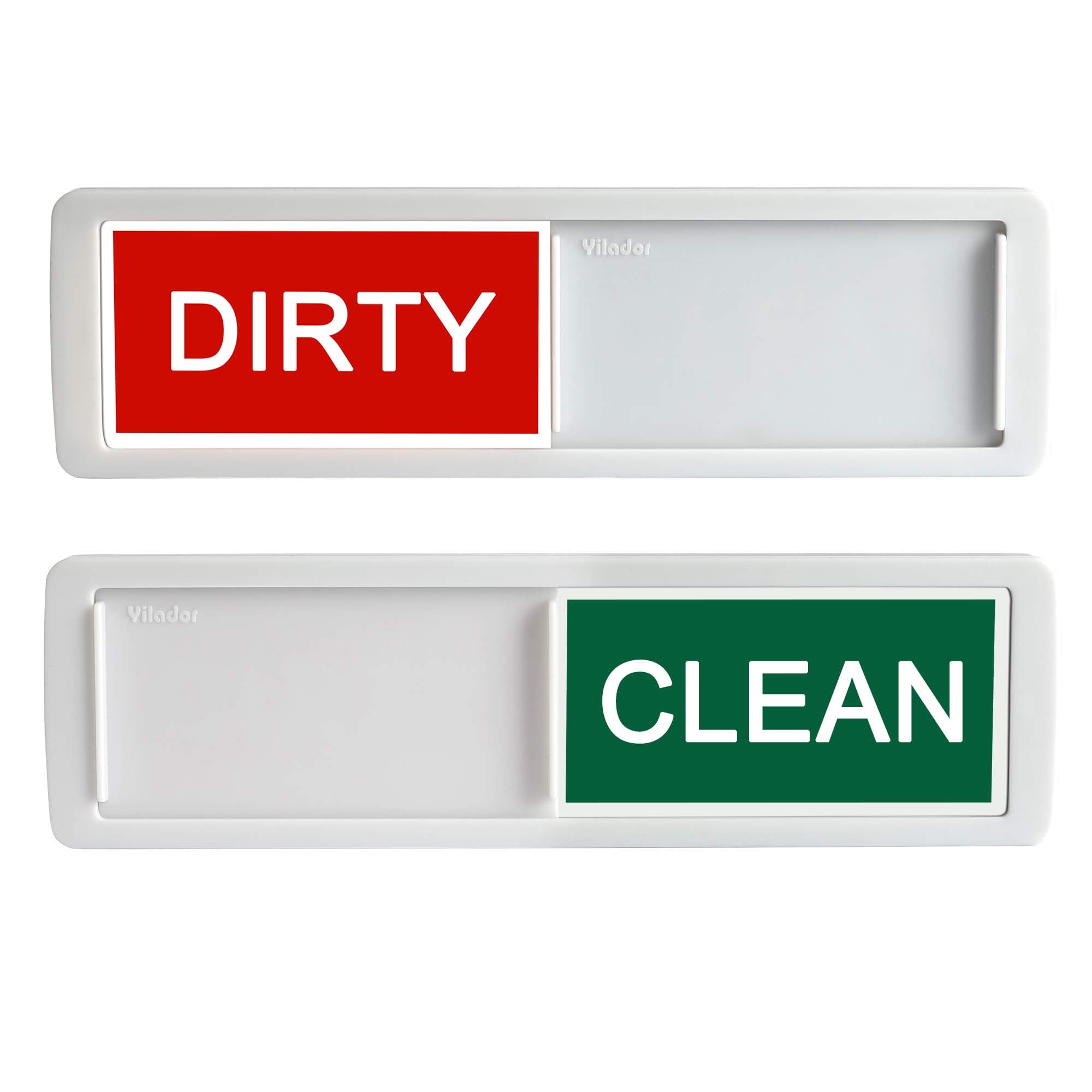Nano Shield Dishwasher Magnet Clean Dirty Sign, 2021 New Design Decorative Dishwasheer Indicator Slidee Reminder with Sticky Tab Adhesion, Slide Signs Cool Kitchen Gadgets - White