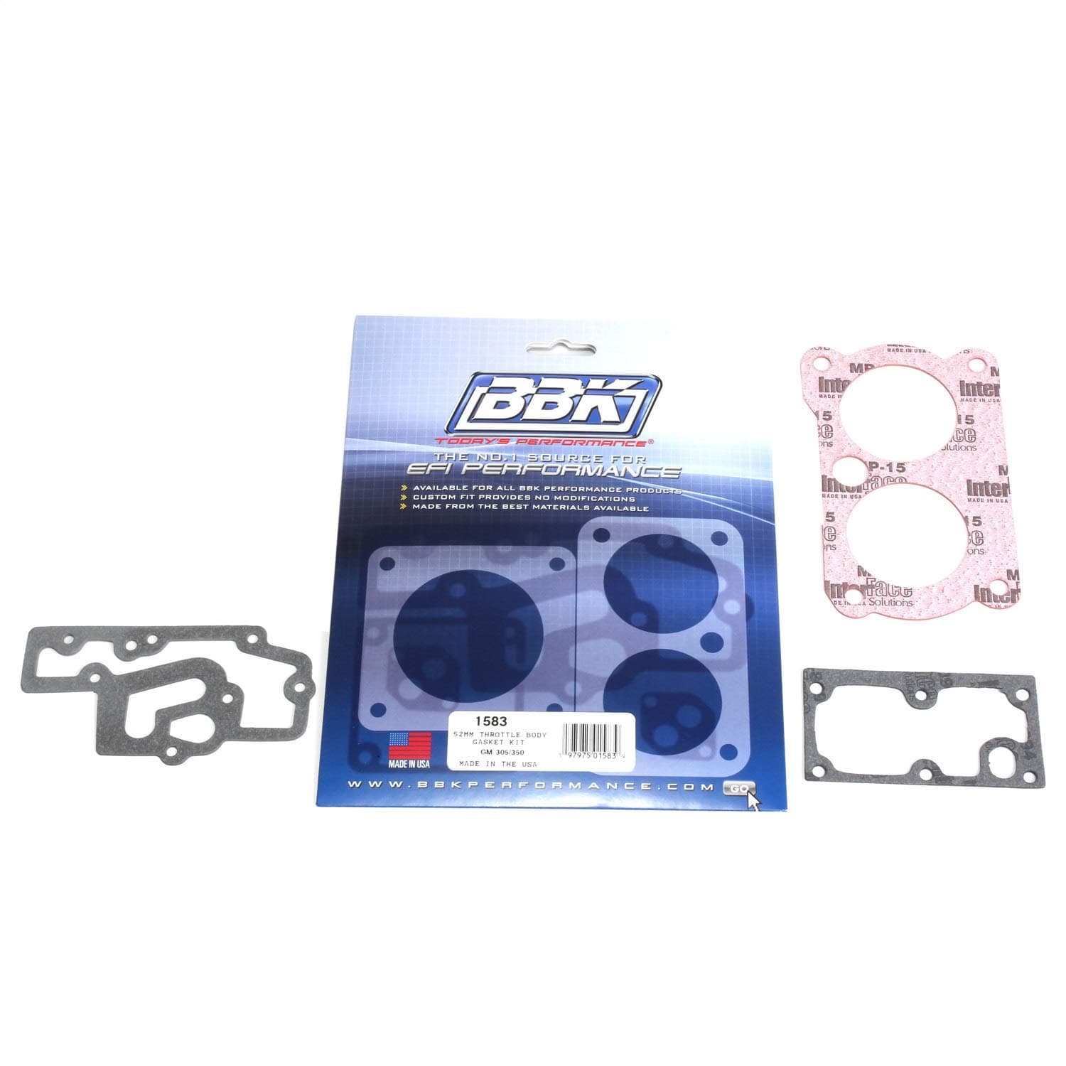 BBK 1583 Twin 52mm Throttle Body Gasket Kit for GM Twin 305/350