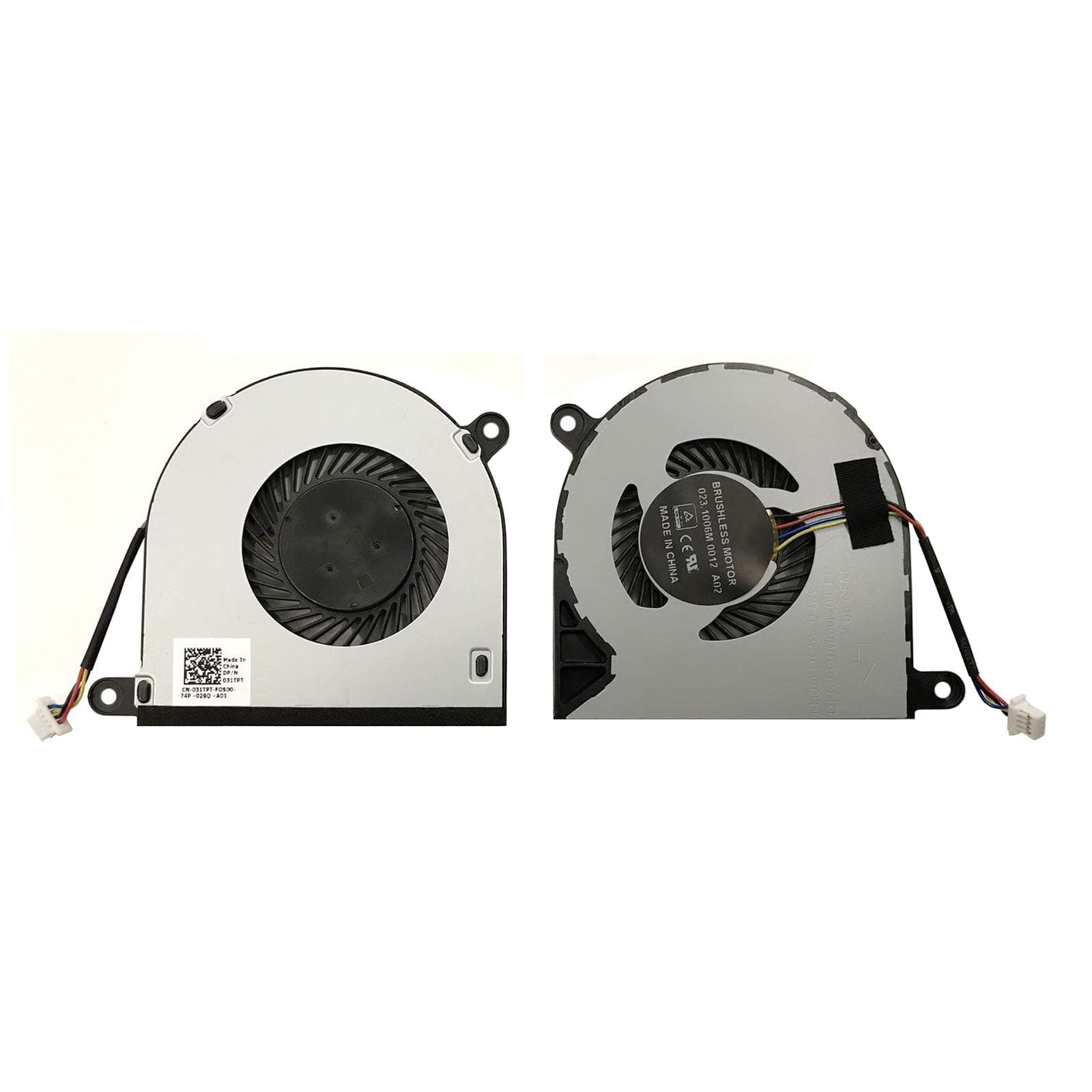 CPU Cooling Fan for Dell Inspiron 13 13.3" 5368 5378 5379 7375 7368 7378 P69G 15 15.6" 5568 5578 7569 7579 P58F 31TPT 031TPT CN-031TPT 023.1006M.0012 DFB451005M20TEP