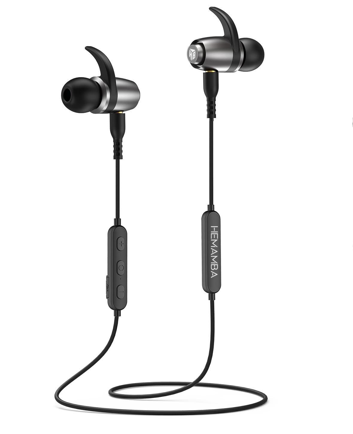 X7-Duo Bluetooth Headphones, Wireless Earphones with Bluetooth V4.1 and apt-X. Incredible interchangeable cables. IPX67 Waterproof with sports fit with mic and magnetic coupling.