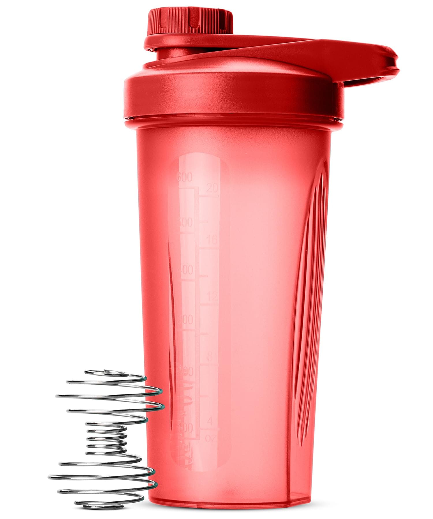 Mr. Pen- Shaker Bottle for Protein Mixes, 28 oz, Red With Twist Cap and Wire Whisk Ball, Mixer Cup for Shakes