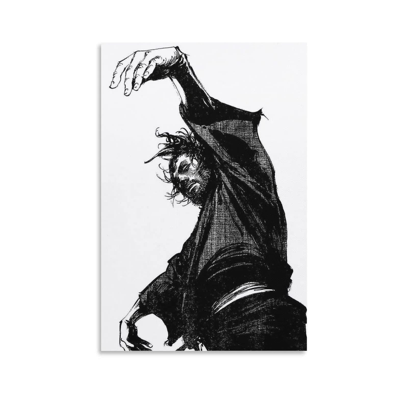 XINYUELONG Vagabond Miyamoto Musashi Poster Canvas Wall Art Painting Posters Decoration Room Decor Unframe 12x18inch(30x45cm)