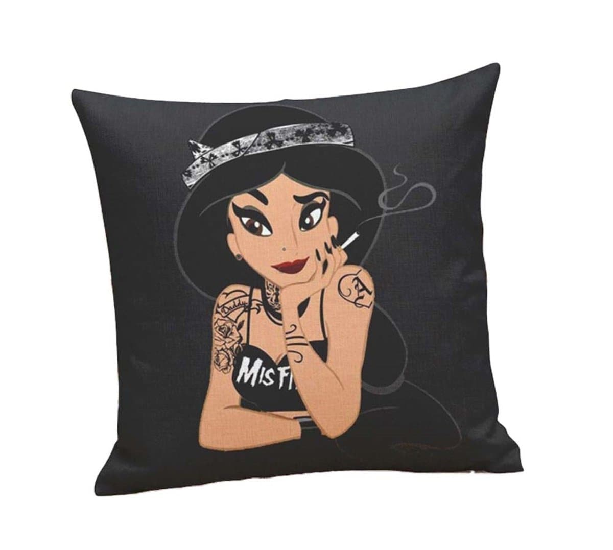 Cushion cover 45 X 45 (Filling not included) Disney Princesses Punk Rock Tattoo of choice (Jasmine)