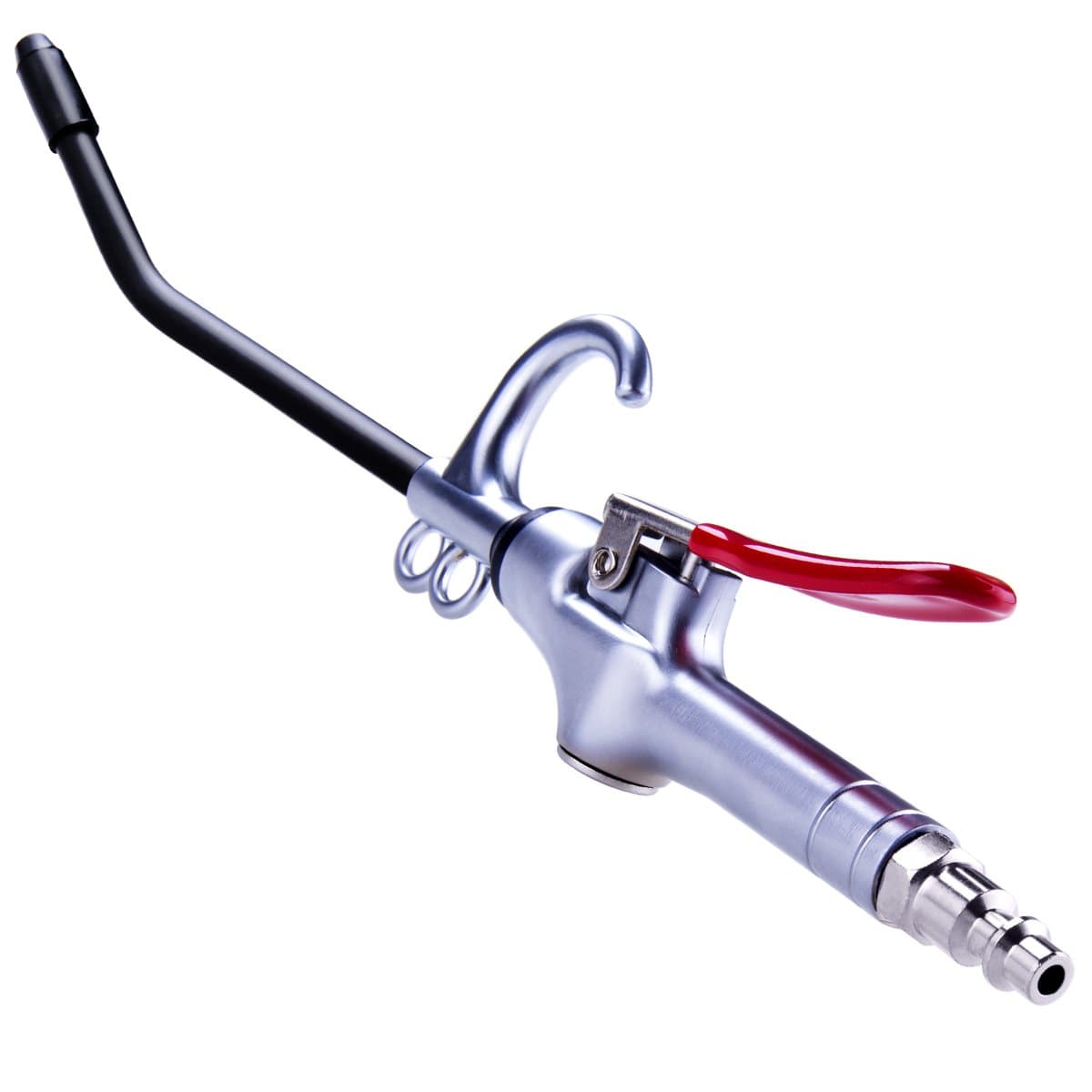 High Volume Air Blow Gun Alluminum Rubber Guard Flow Nozzle,Industrial Household Blower Gun,Pneumatic Compressor Accessories Dust Cleaning Tool