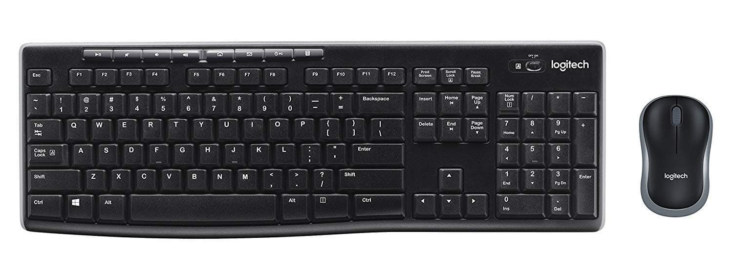 MK270 Wireless Keyboard and M185 Wireless Mouse Combo — Keyboard and Mouse Included, Long Battery Life (with Mouse)
