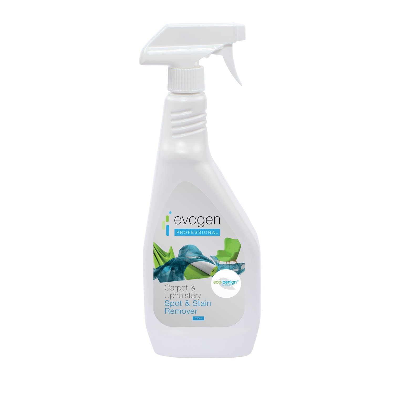 Evogen Professional Carpet & Upholstery Spot & Stain Remover – Probiotic Cleaner for Soft Furnishings. Targets Stains on Sofa’s, Curtains, Carpets, Rugs, Pet Beds & Car Interiors: 750ml Trigger Spray