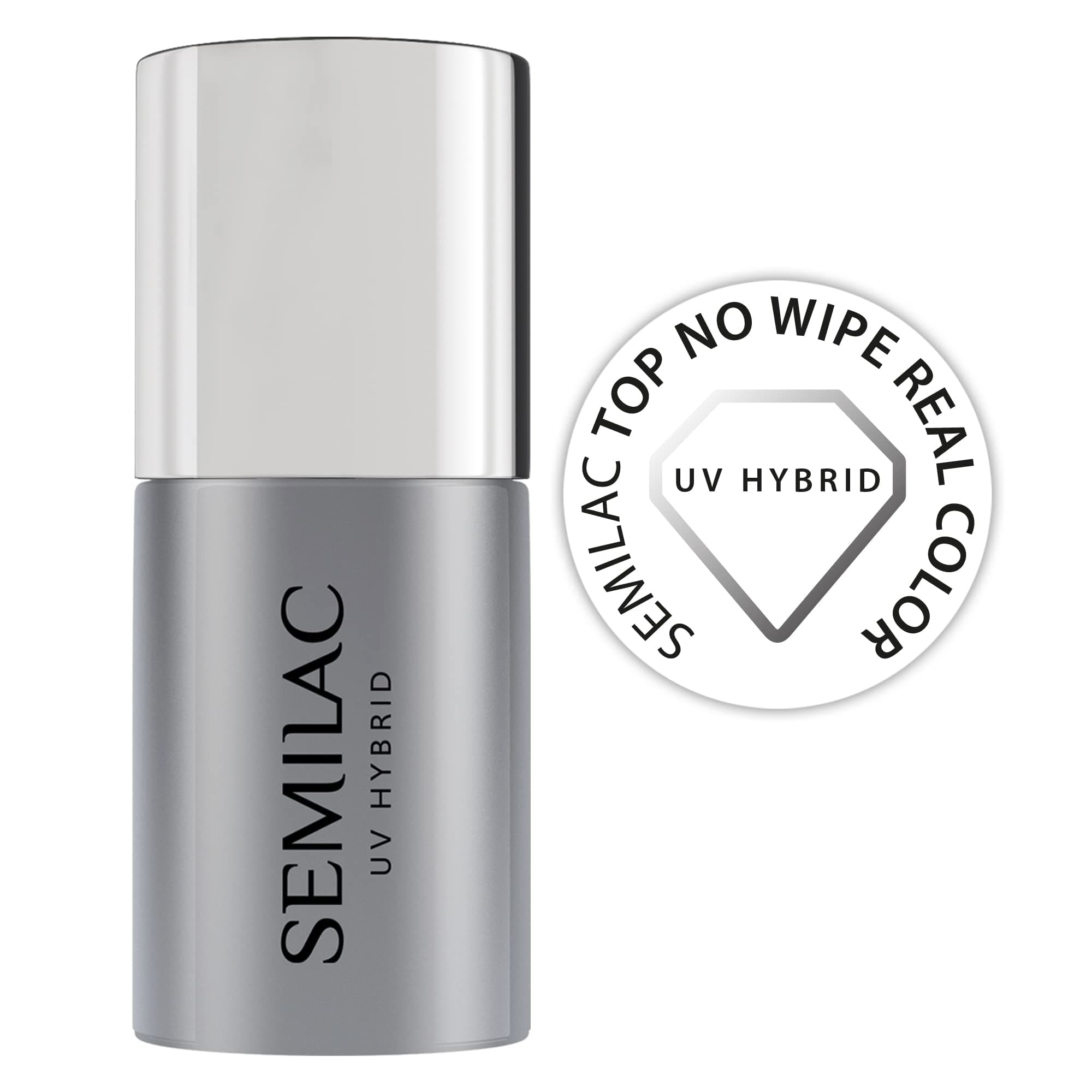 No Wipe Top Real Colour Coat - UV LED Soak Off Gel Nail for Colour Protection With Transparent Gloss Finish - Easy to Apply, Crack Resistant & Quick Drying 7ml