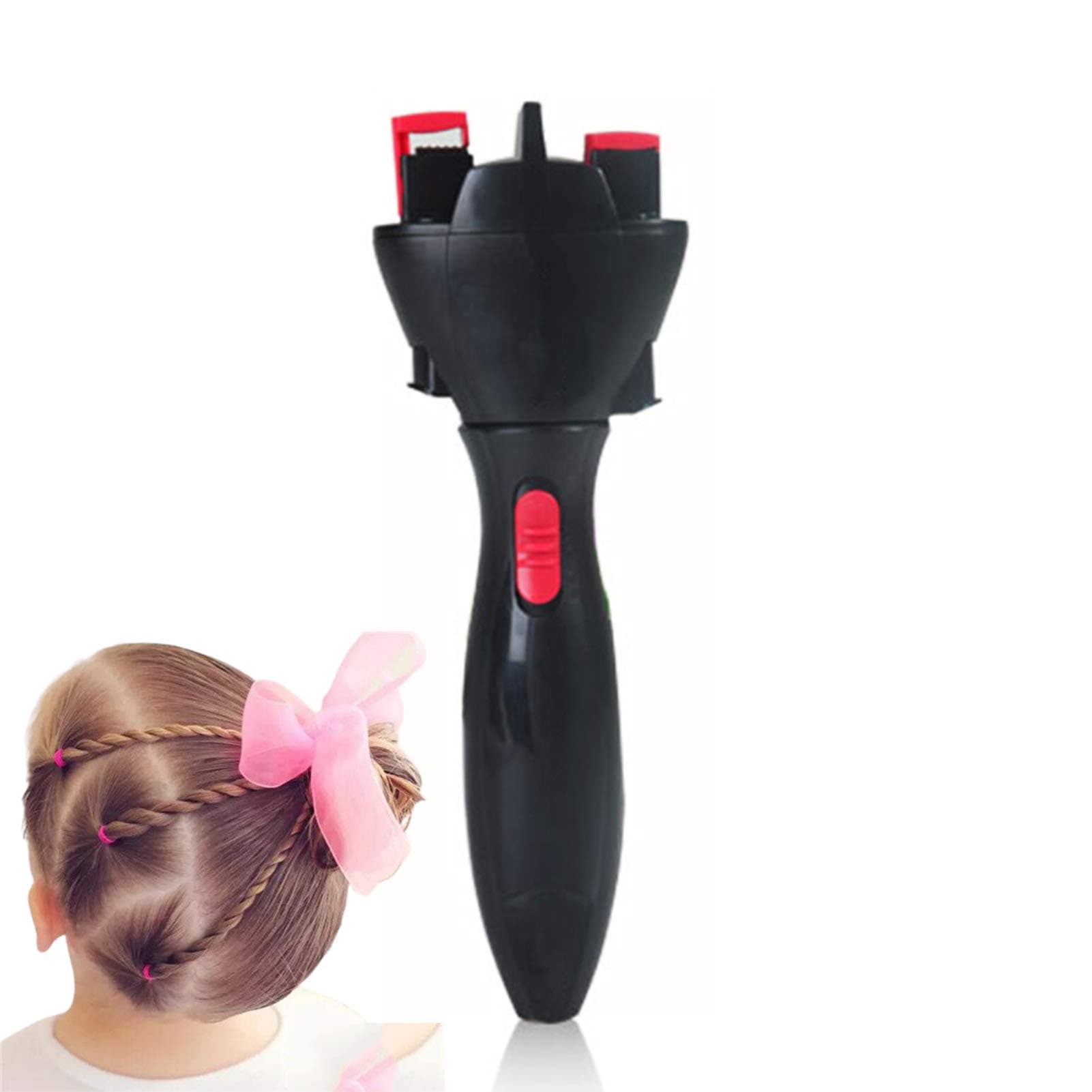 Automatic Hair Braider, Electric Quick Twist Hair Machine, 360 Degree Rotation & One-Click Control, Smart Rollers Hair Braider Tool for Girl DIY Hair Tangling Styling