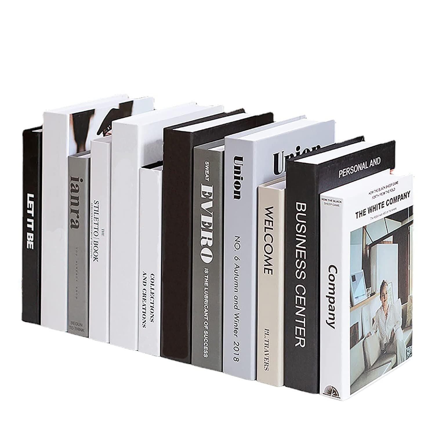 Glamativity Decorative Books Bundle of Designer Book Decor Inspired – FAKE Books for Display NO PAGES, Office & Rustic Home Decor, Bookshelf, Modern Farmhouse Decor, Living Room, Coffee Table Books