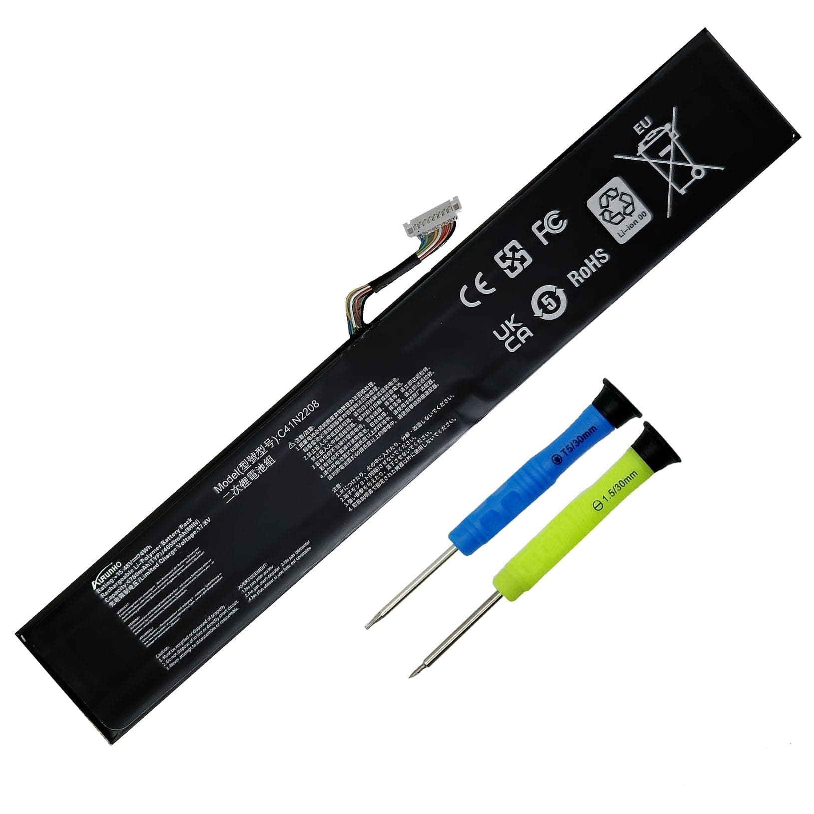 74Wh C41N2208 Battery for Replacement for ASUS Rog Ally PC71L RC71L Gaming Handheld Series RC71L-NH001W RC71L-NH002W RC71L-NH019W 15.48V