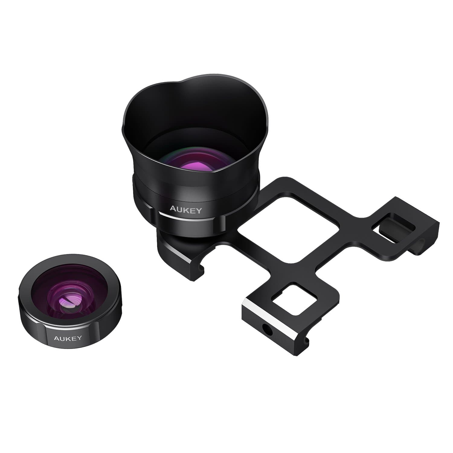 AUKEY Ora Phone Lens Kit, 0.42x 175? Ultra Wide Angle Lens & 3X Optical Zoom Telephoto Lenses for Single Lens