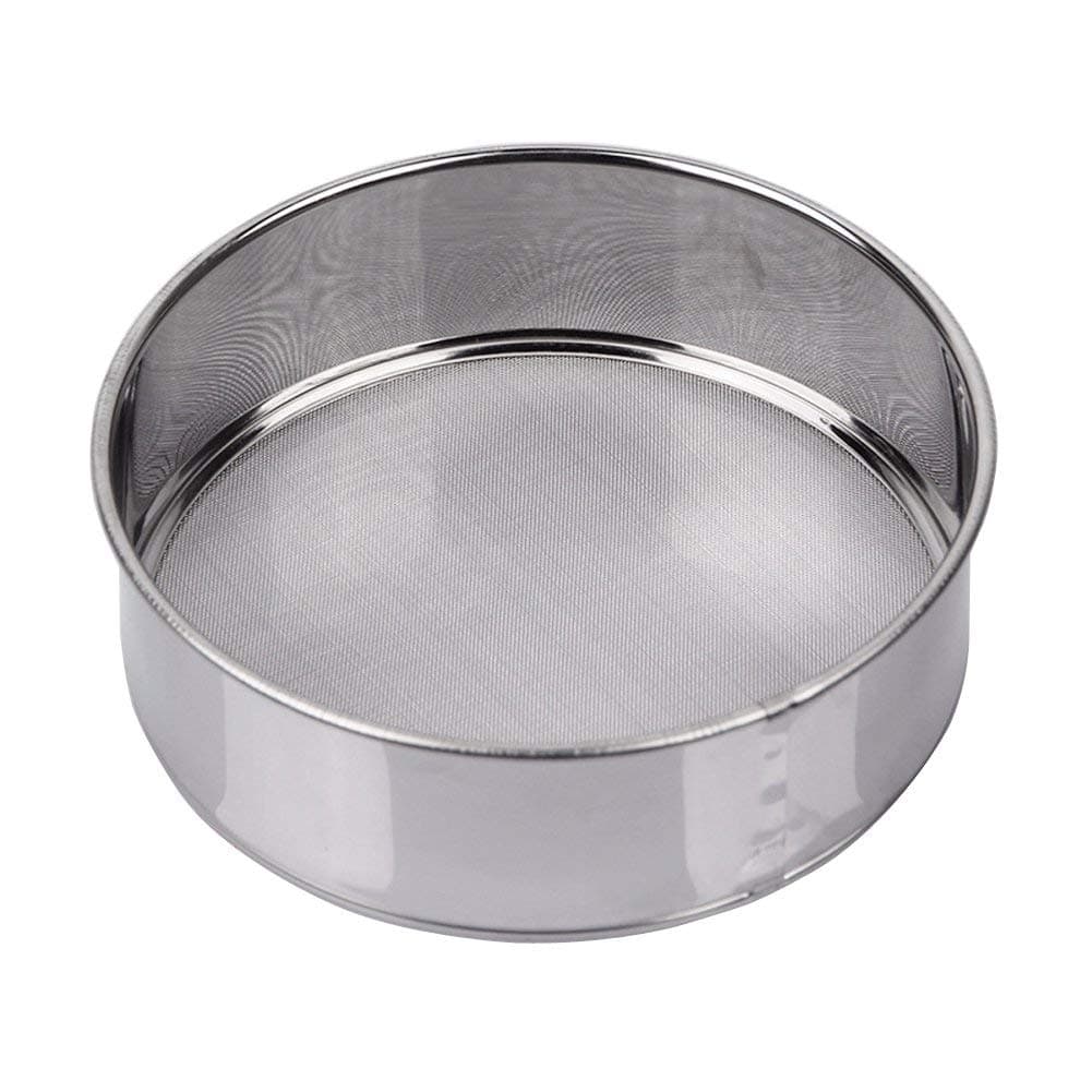 Flour Sifter for Baking - 60 Mesh Stainless Steel 6inch Small Tamis Round Sifter,Mini Fine Mesh Flour Sieve(6 Inch, 60m Mesh)