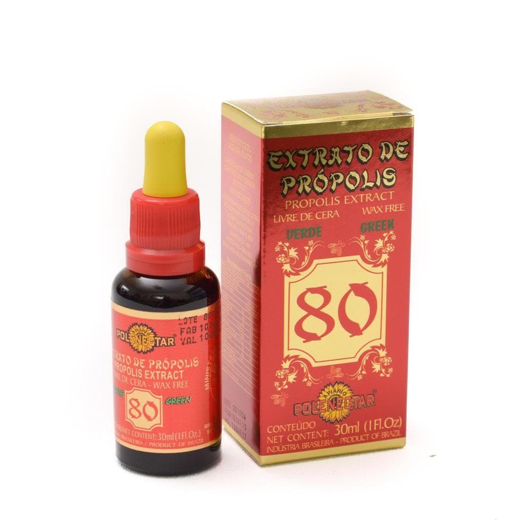 Polenectar Brazil Premium Bee Green Propolis Anti-Bacterial Extract WF80 Wax Free 80 30ml