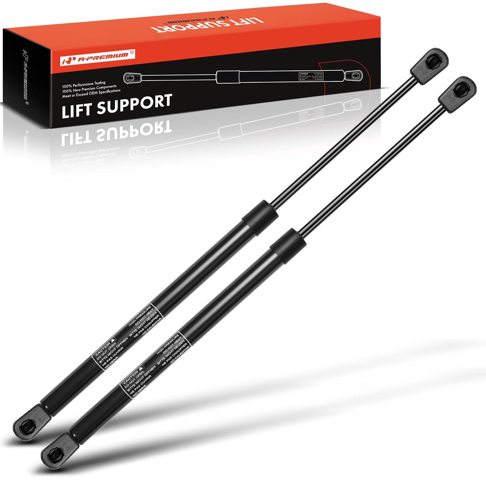 A-Premium Rear Window Glass Lift Supports Shock Struts Compatible with Select Jeep Models - Wrangler TJ 1997-2006 Sport Utility With Hardtop - Replace# 8195729, 55076310AD(2PC Set)