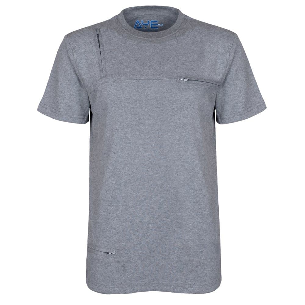 AyeGear T3 Tshirt with 3 Discreet Pockets, Premium Quality, Ultra Soft Touch Feel, Sports and Travel Tshirt