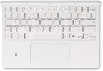 Samsung EF-DX725 Galaxy Tab S9 Tablet Case | Tab S9 FE with QWERTZ Keyboard and AI Button - Slim Two-Part Tablet Case - White