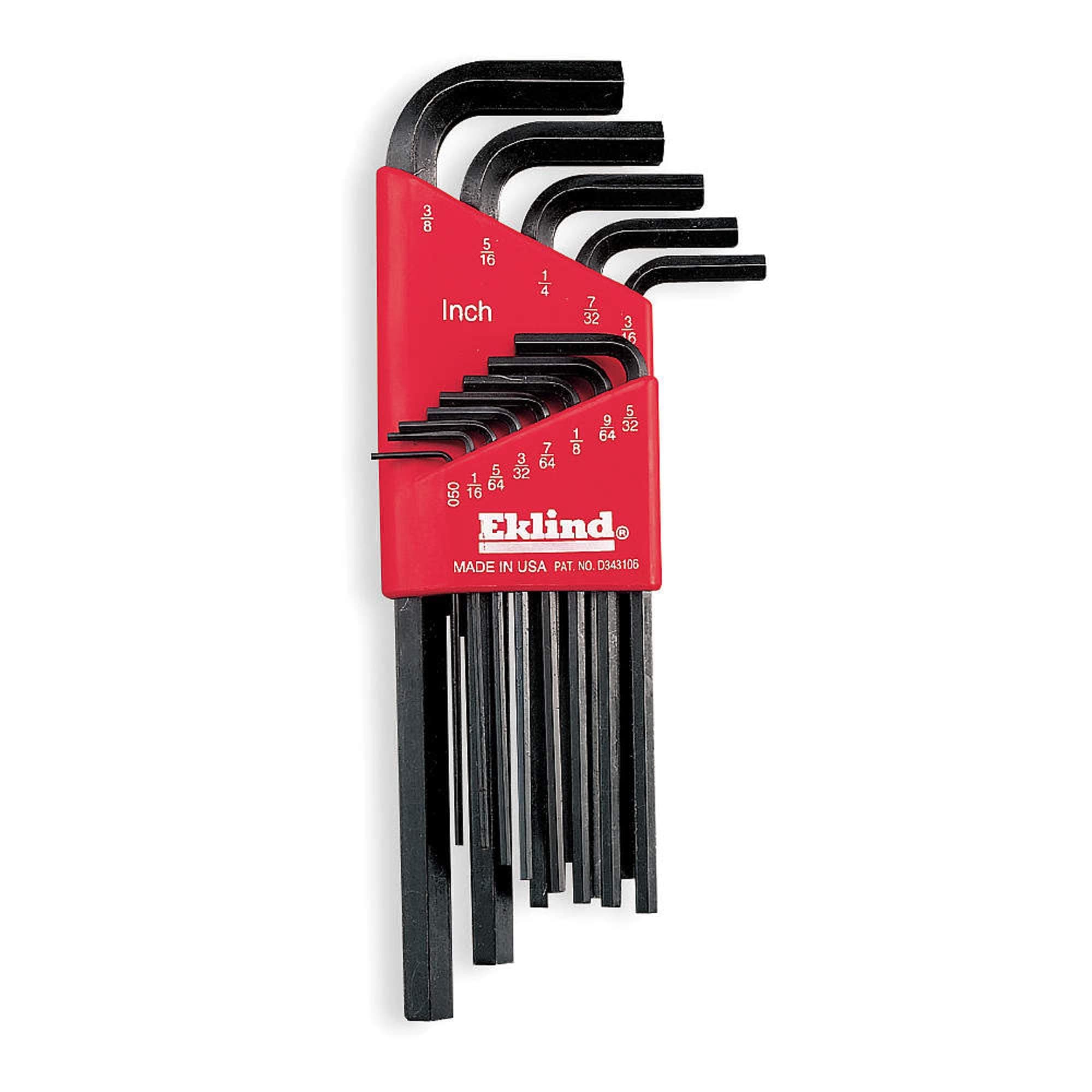 EKLIND 11222 Hex Key Set,0.050 - 10mm,L-Shaped,Long