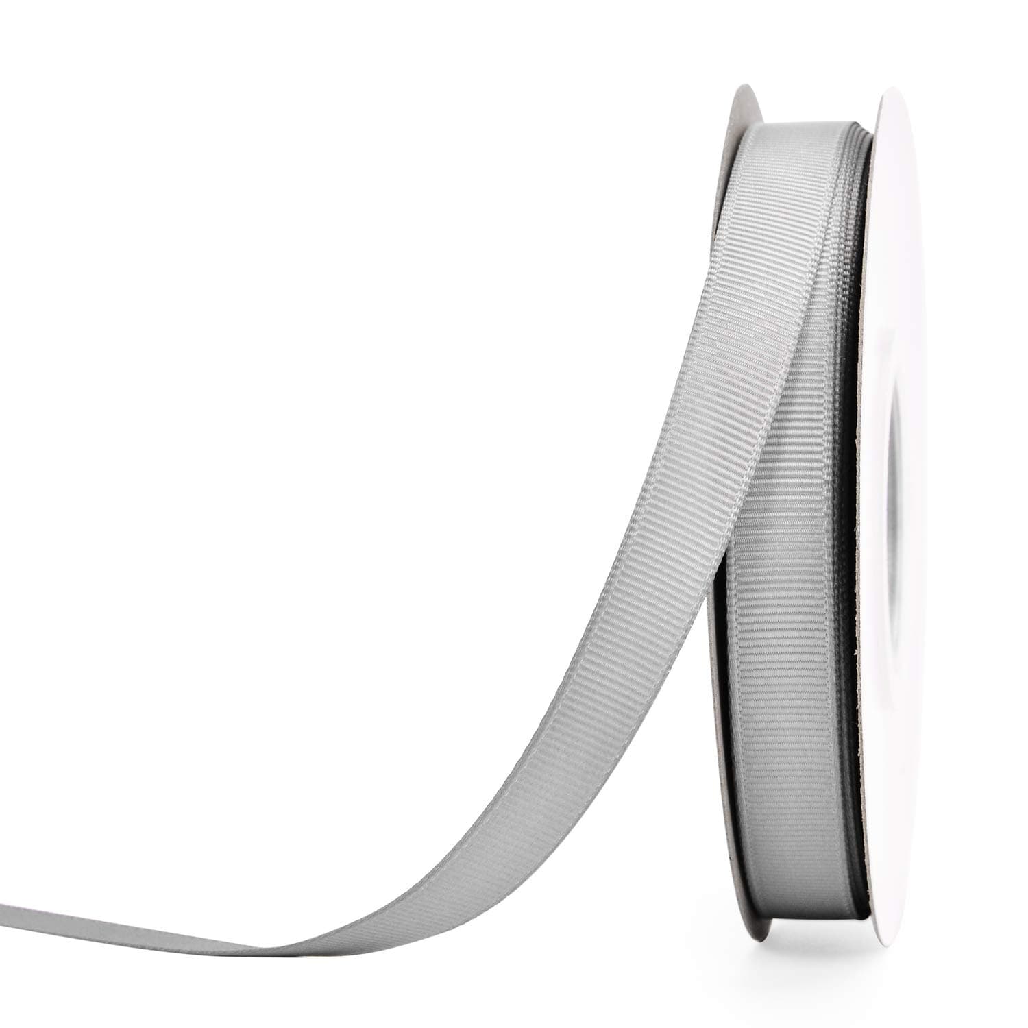 1/2 inch Solid Grosgrain Ribbon Roll - 25 Yards for Gift Wrapping Ribbons, Silver