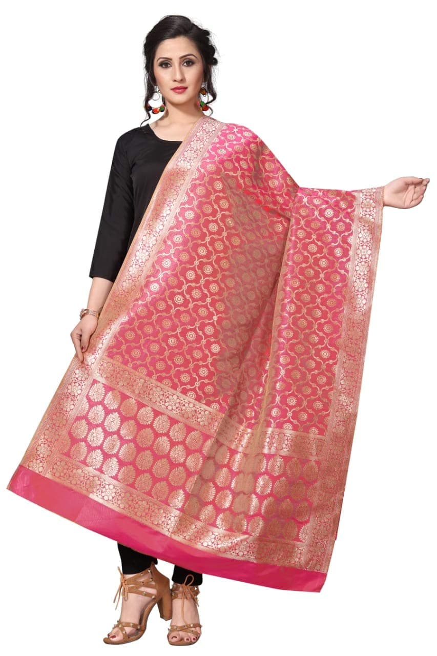 Jenny DesignerWomen's Printed Banarasi Silk Dupatta