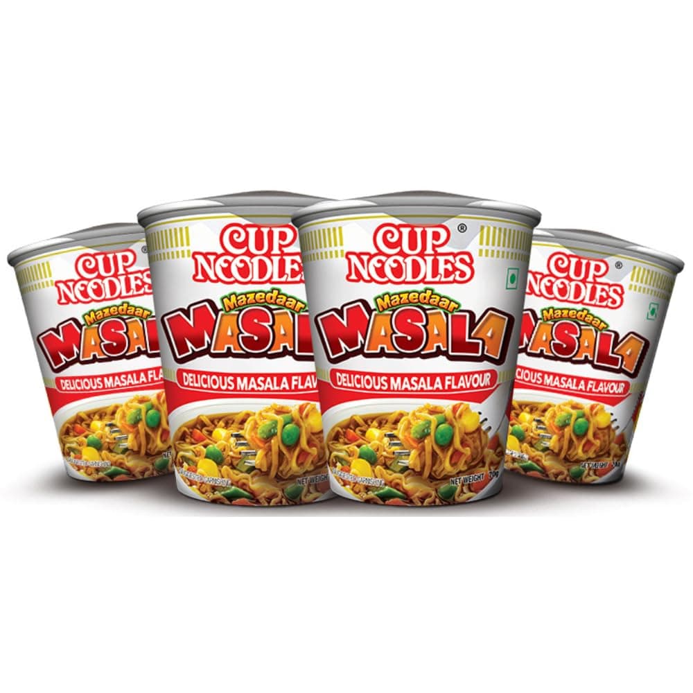 Nissin Mazedaar Masala | Burst of Mazedaar Masala in Every Bite | Quick, Spicy, & Delicious Meal, 70 g (Pack of 4)