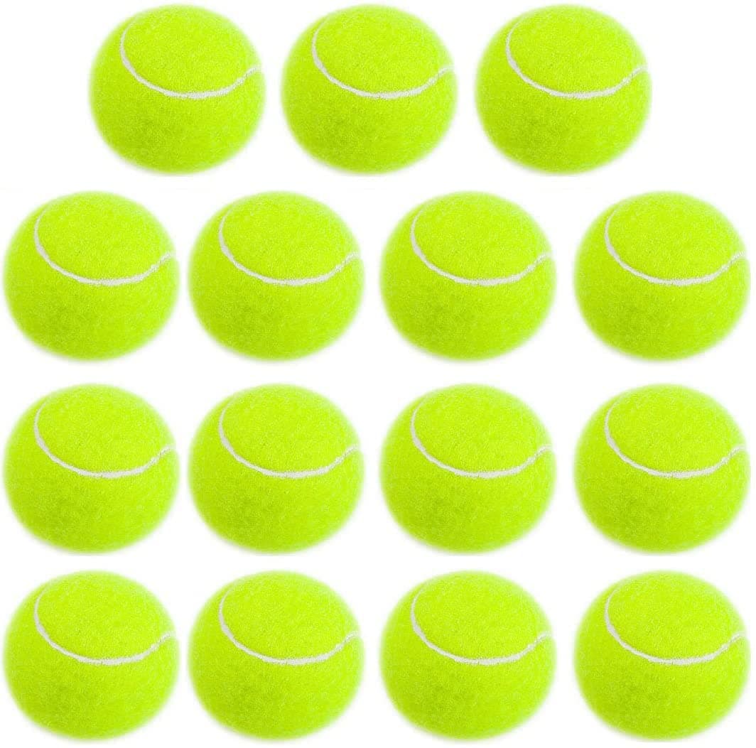 Smartlife15Practice Tennis Balls, Pressureless Training Exercise Tennis Balls, Soft Rubber Tennis Balls for Beginners, Pack of 15