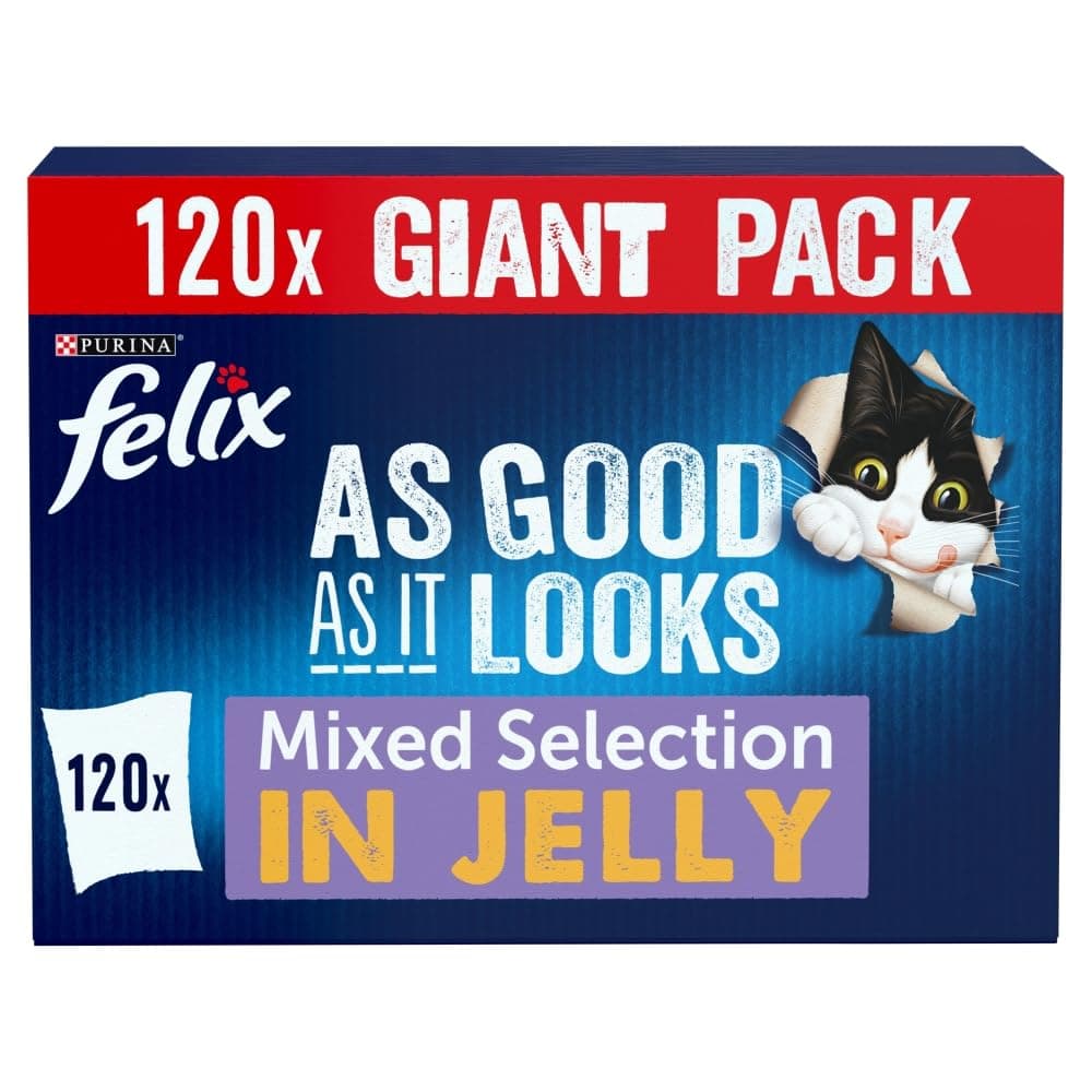 As Good As It Looks Cat Food Mixed In Jelly, 120 Pouches, 120 x 100 g