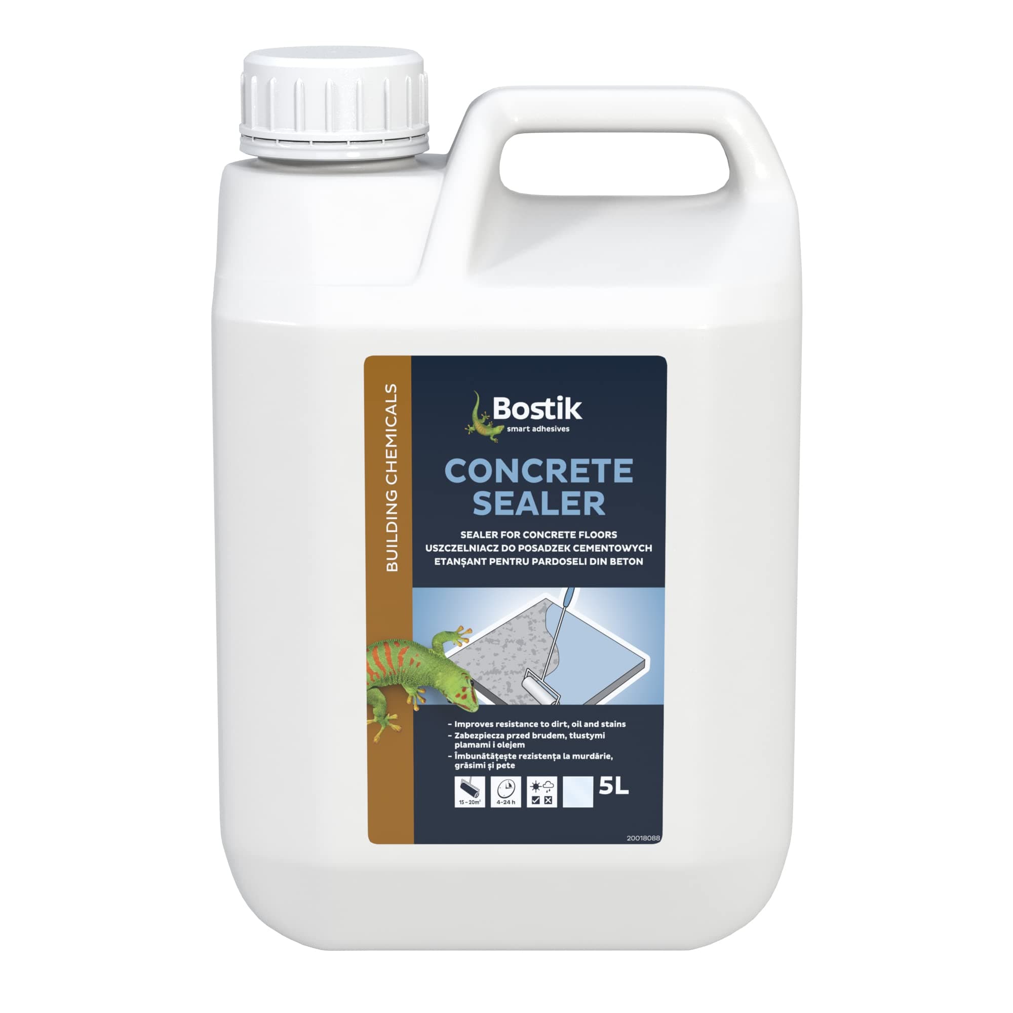 Bostik Concrete Sealer 5L - Quick Drying Waterproof Concrete Sealer for Garage & Utility Floors - Dries Clear