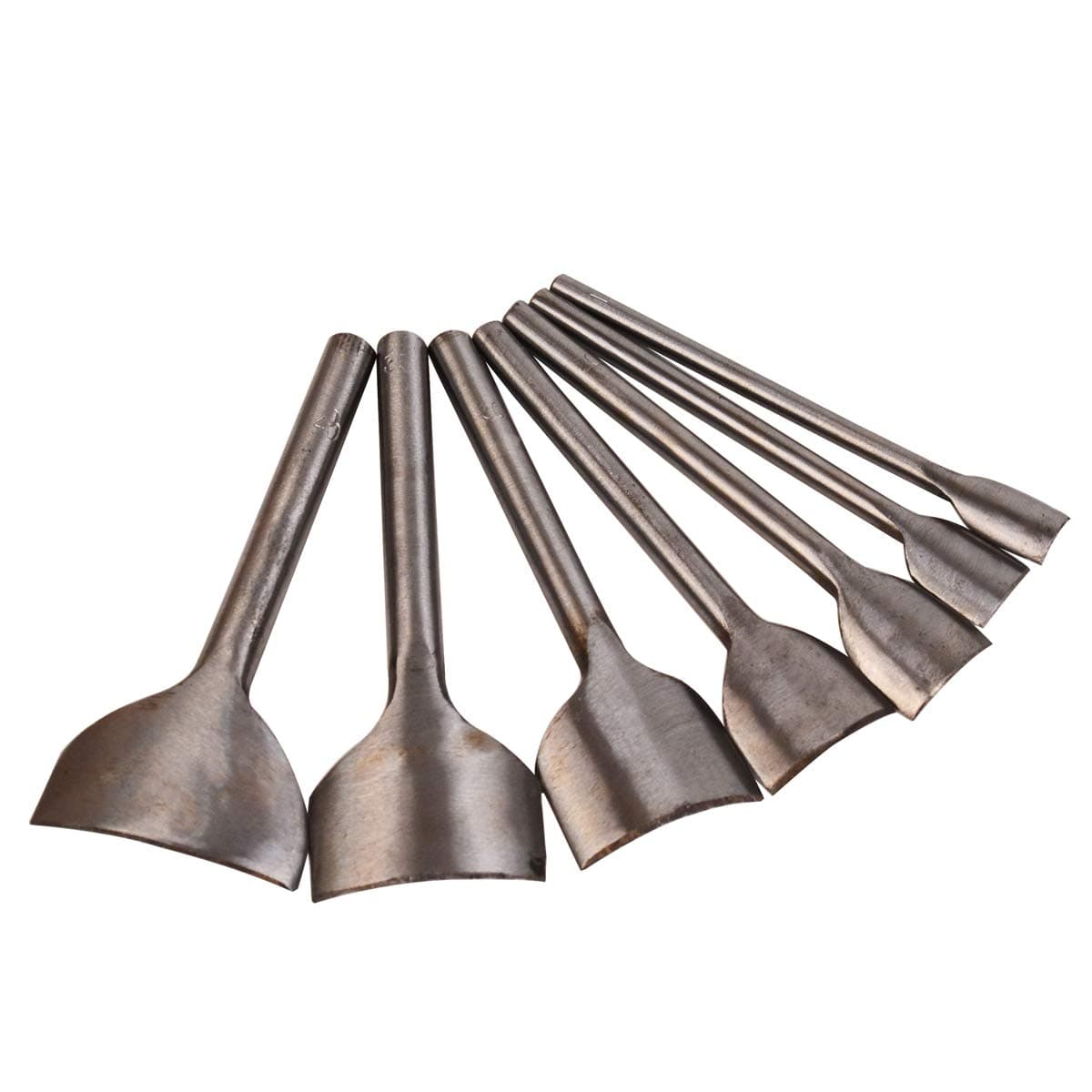 Baitaihem 7 Pcs Arc-Shaped Leather Craft Half-Round Cutter Punch Strap Belt Wallet Bag with 7 Size(10mm,15mm,20mm,25mm,30mm,35mm,40mm) Arc-Shaped