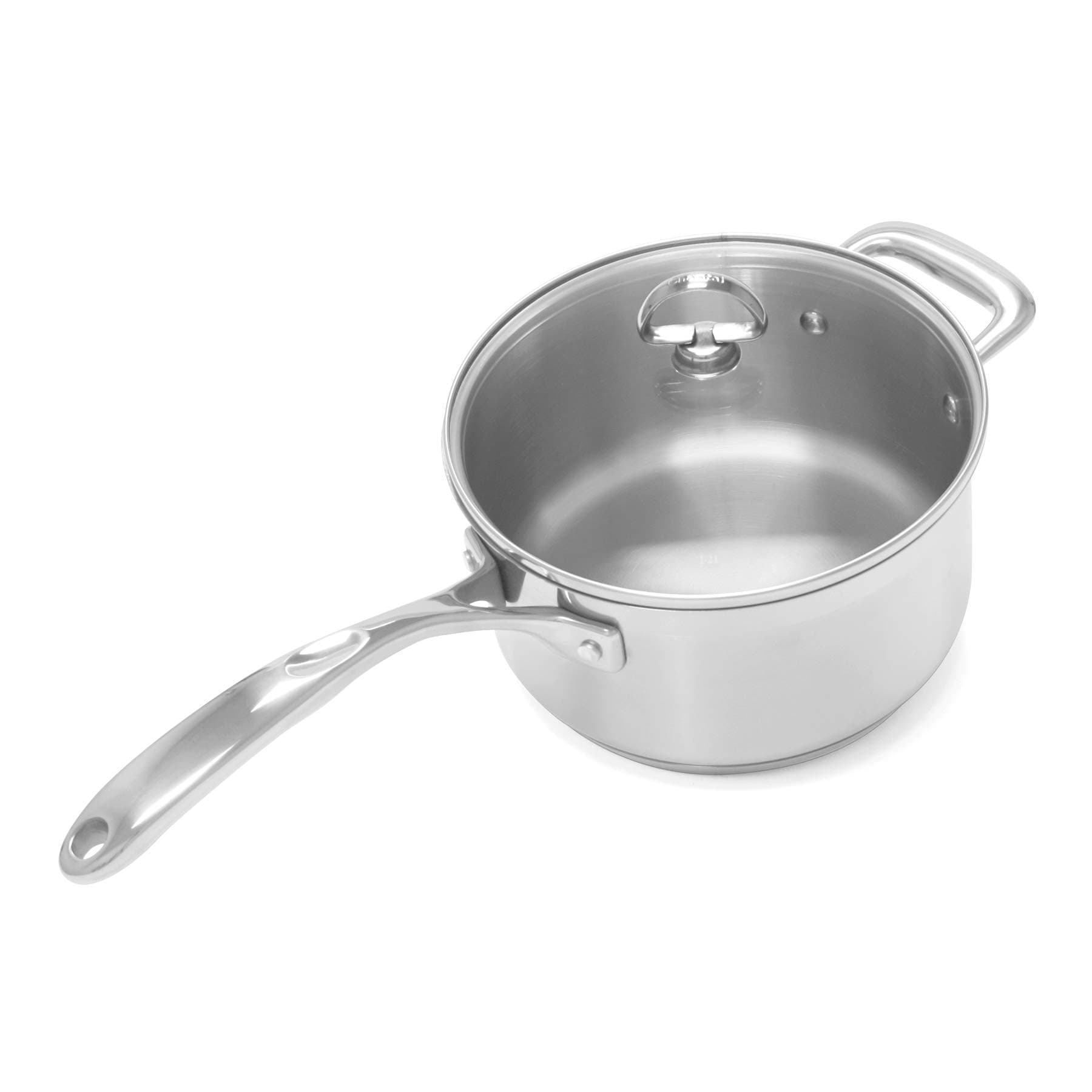 Chantal Induction 21 Steel Sauce Pan with Glass Tempered Lid (3.5 Quart)