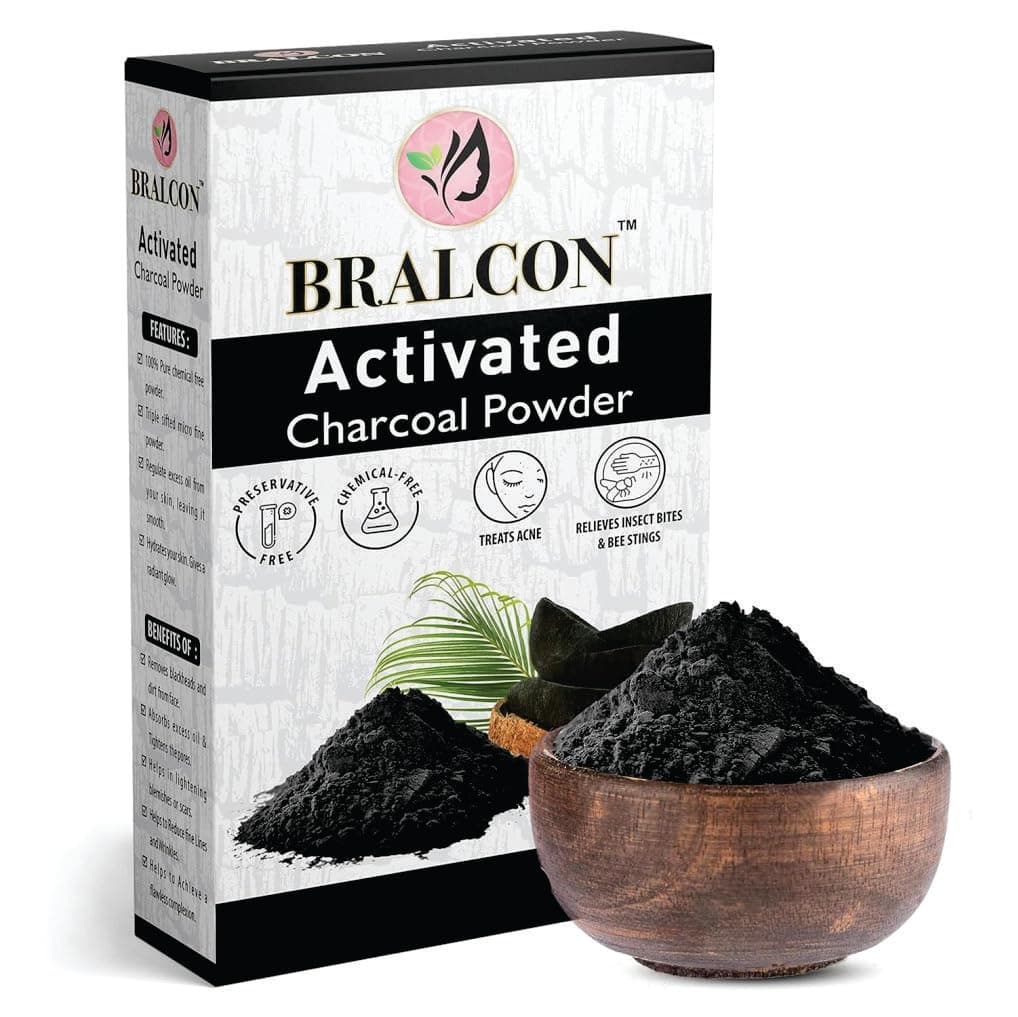 Activated Charcoal Powder 100g for Skin & Hair - Coconut Shell Charcoal Powder, All Skin Types, Triple Filtered, Pure & Natural