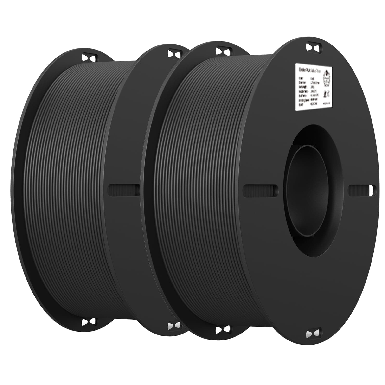 Creality 3D Printer Filament, PLA Filament 1.75mm Bundle 2Kg for 3D Printing, Ender PLA Filament No-Tangling, Strong Bonding & Overhang Performance, Accuracy +/- 0.02mm (Black & Black 2-Pack)