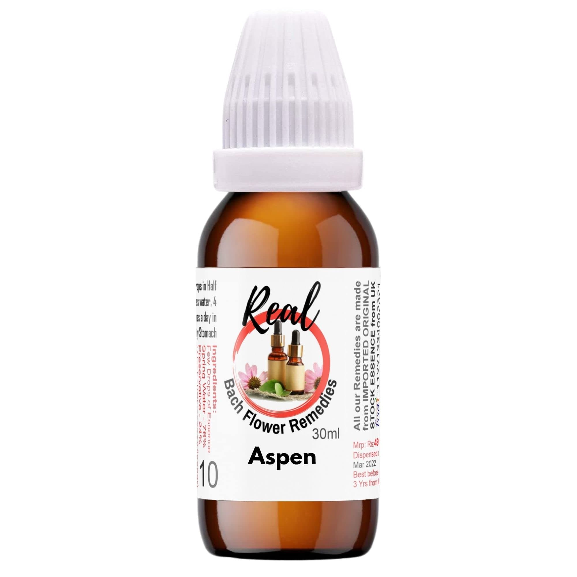 Aspen 30ml - Original Imported Bach Flower Remedies prepared from the first Concentrate