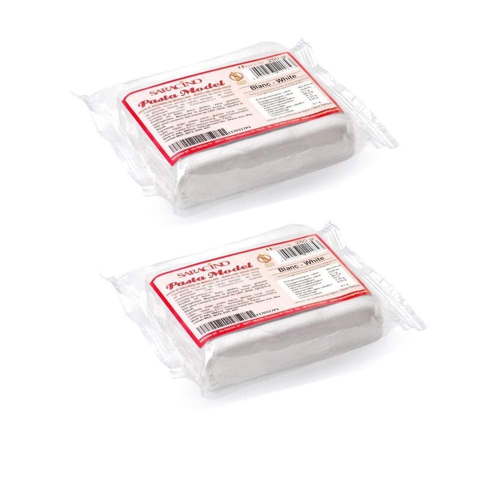 Saracino White Modelling Paste Packed by Art of Cake - Saracino Modelling Paste White 500g (2 Pack of 250g)