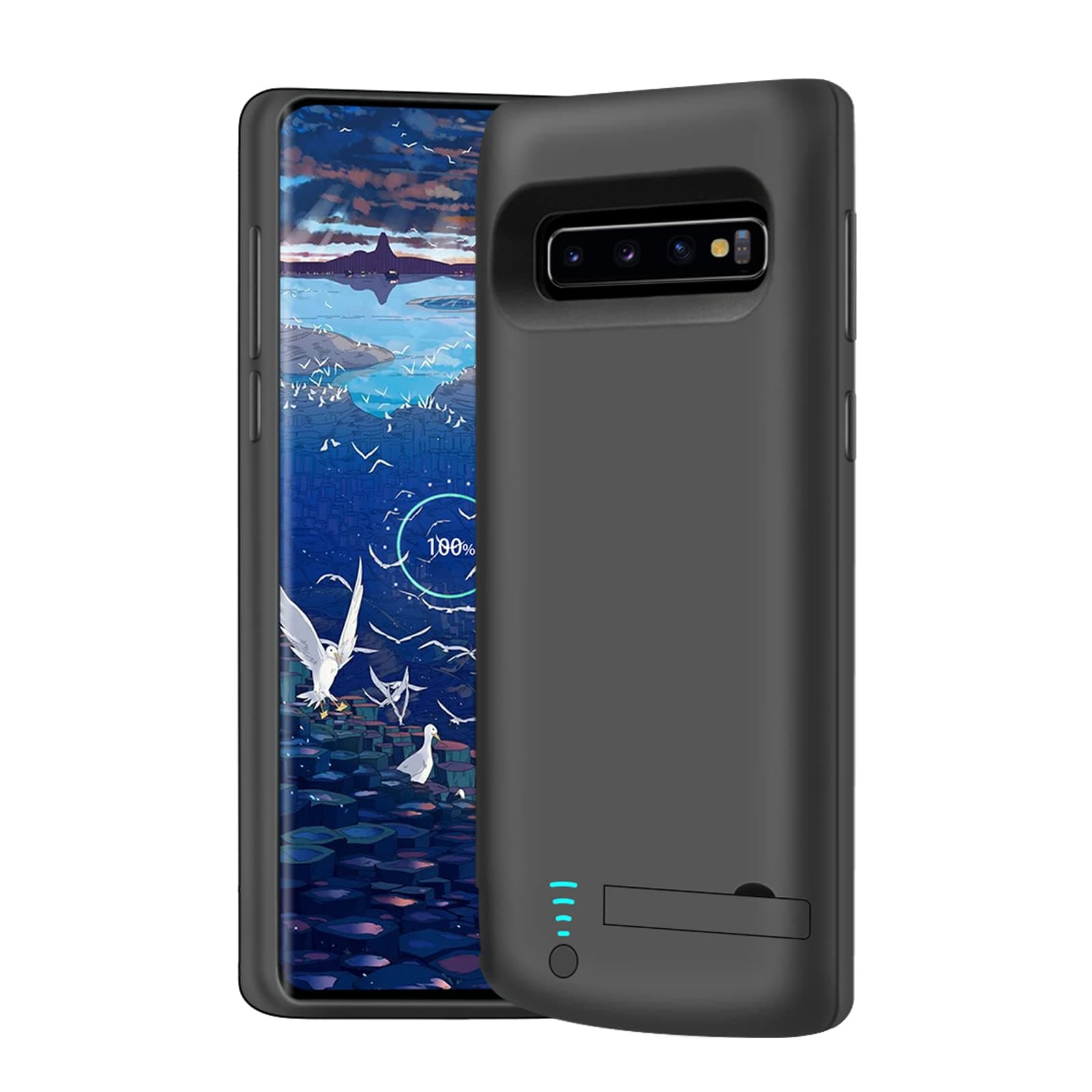 Battery Case for Samsung Galaxy S10, 6000mAh Rechargeable Extended Battery Charger Case, Adds 1.5x Extra Juice (6.1 Inches) Black