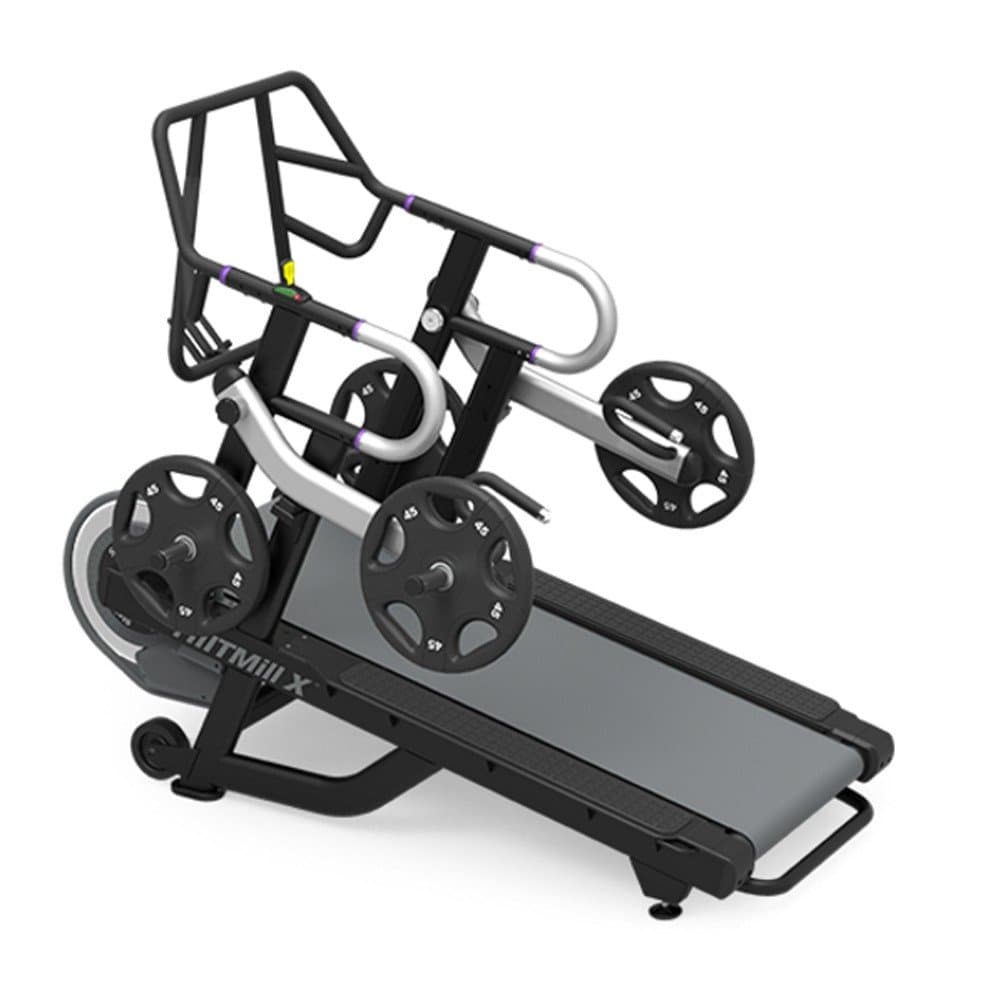 StairMaster HIITMill Self-Powered Incline Treadmill with Farmers Carry Lift Arms - Non-Motorized Treadmill for High Intensity Interval Training HIIT Workouts