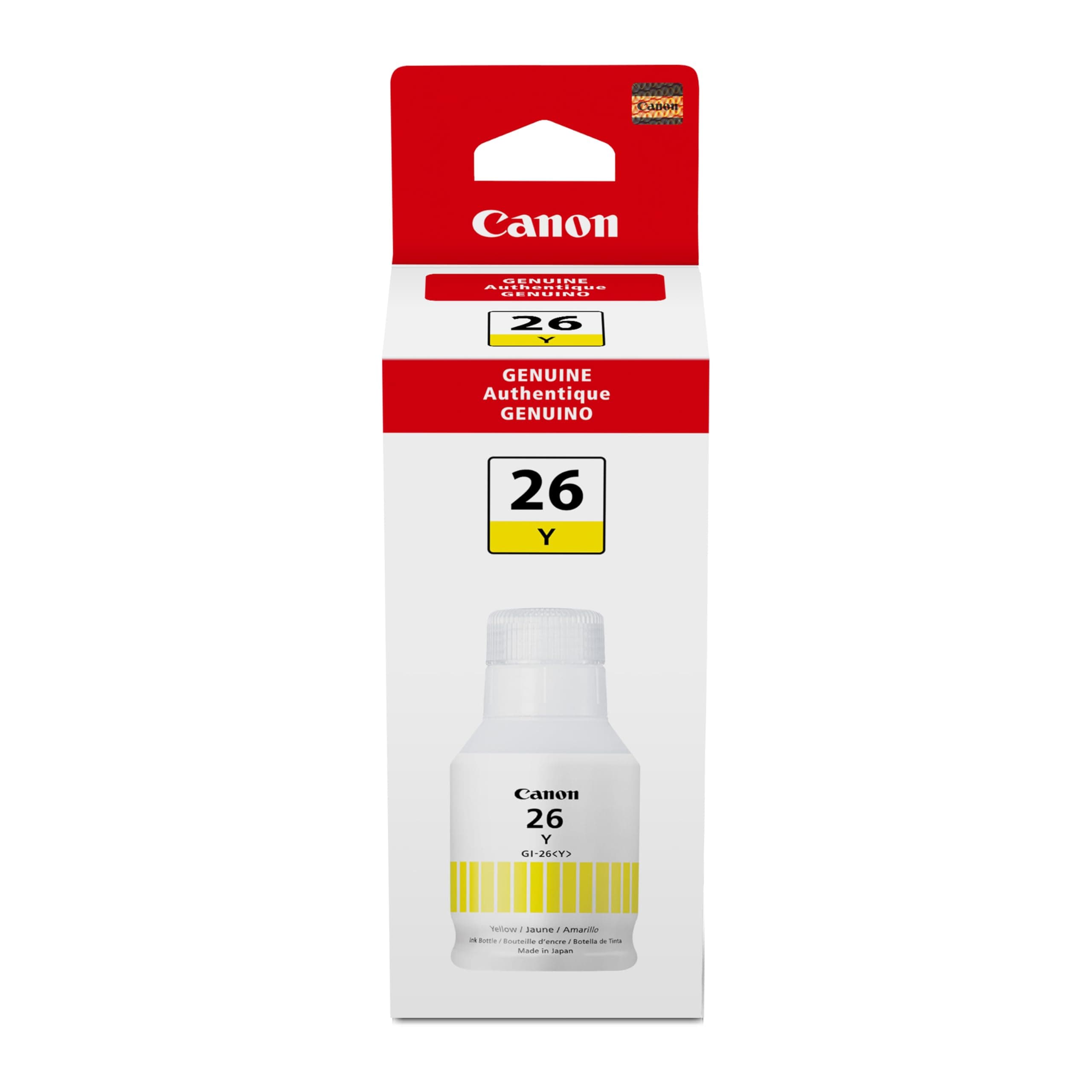 Canon GI-26 Yellow Ink Bottle, Compatible to GX7020 and GX6020 Supertank Printers