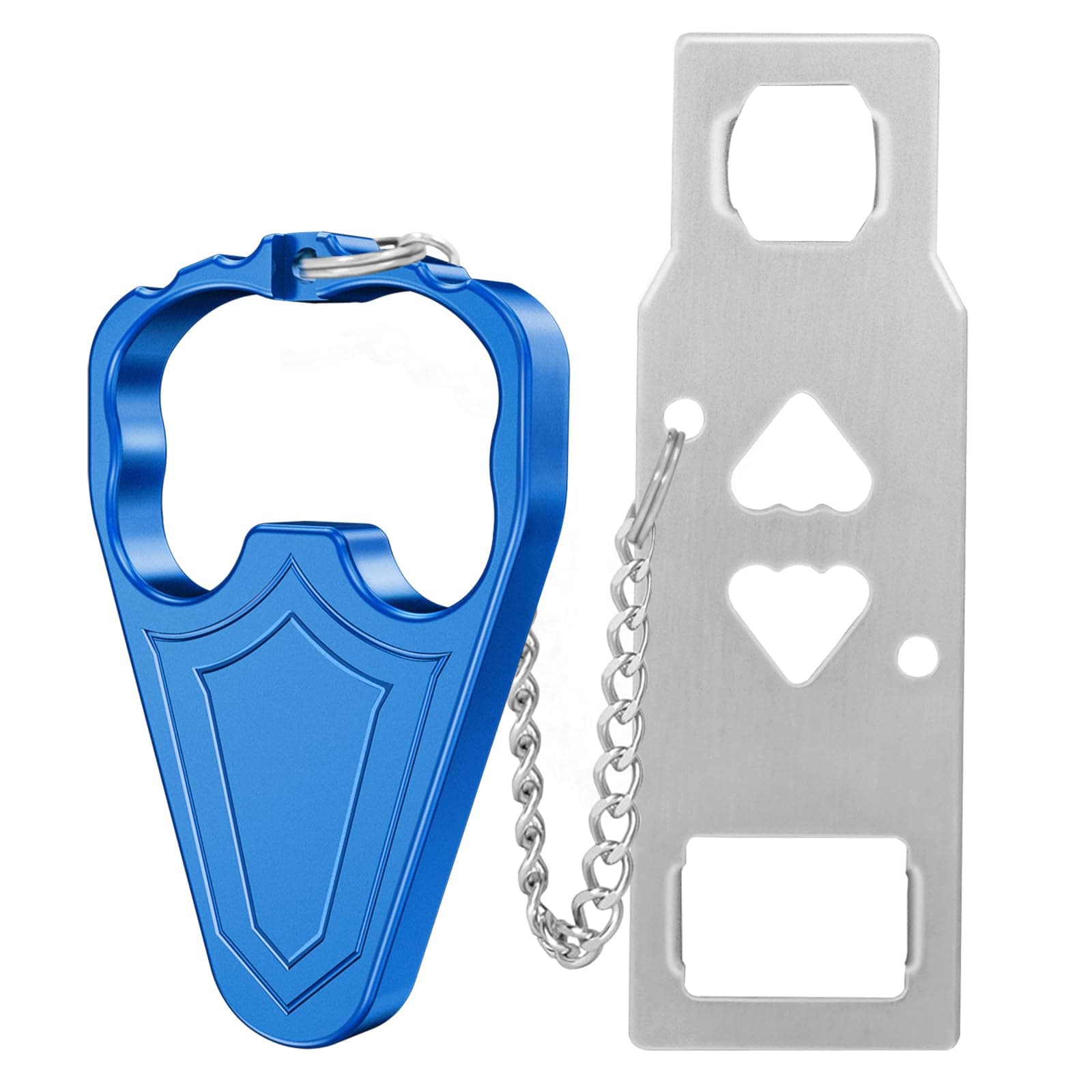 Yomisga Hotel Door Locks for Travelers Portable Door Lock for Travel Safety Latch from Inside, Extra Security Devices for Room Bedroom Apartment Traveling Essentials, Heavy Duty Aluminum, Blue 1Pack