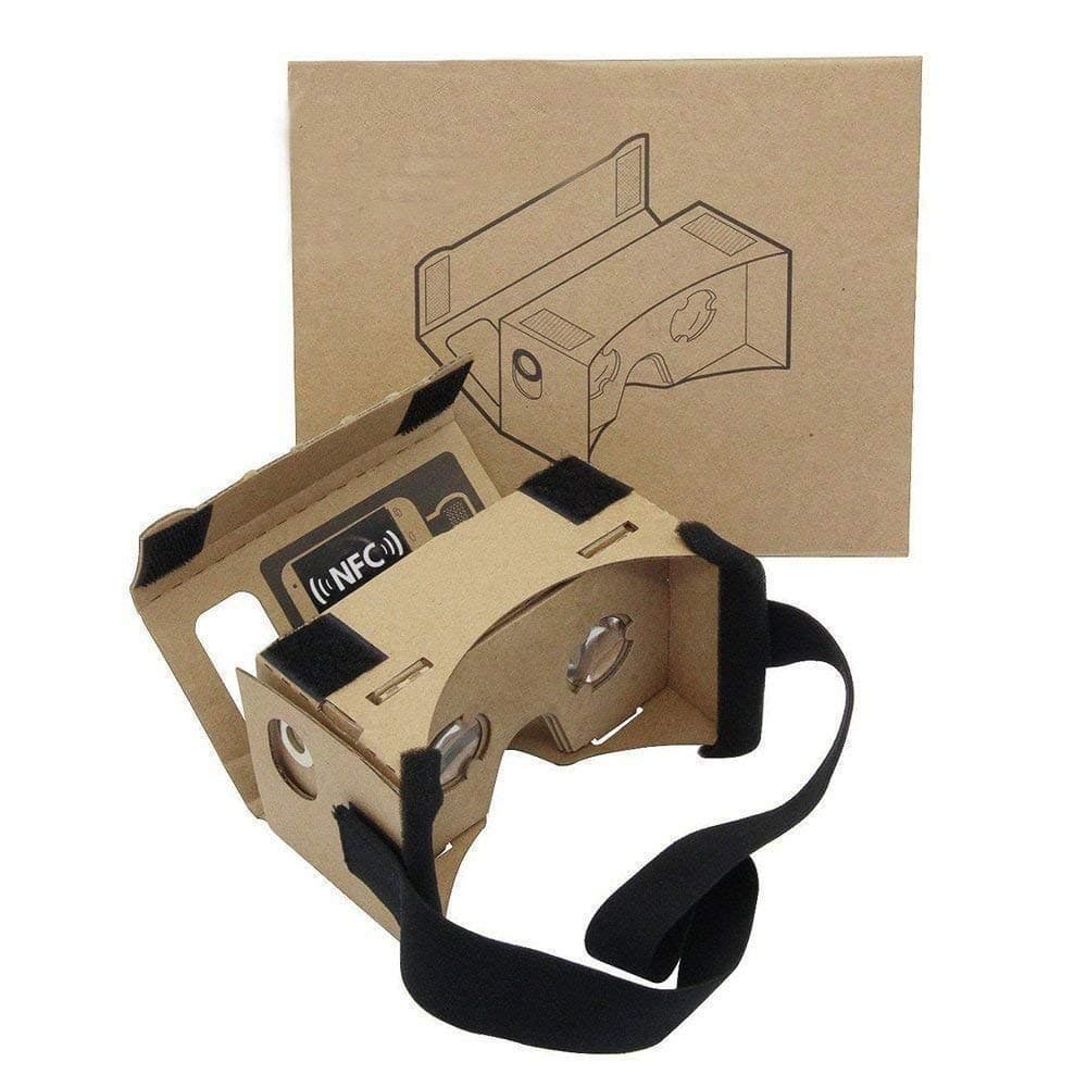 Google Cardboard,Virtual Real Store 3D VR Headsets Virtual Reality Gl Box with Clear 3D Optical Lens and DIY Comfortable Head Strap Nose Pad for Smartphones (Upgrade 1.0, 1 Pack)