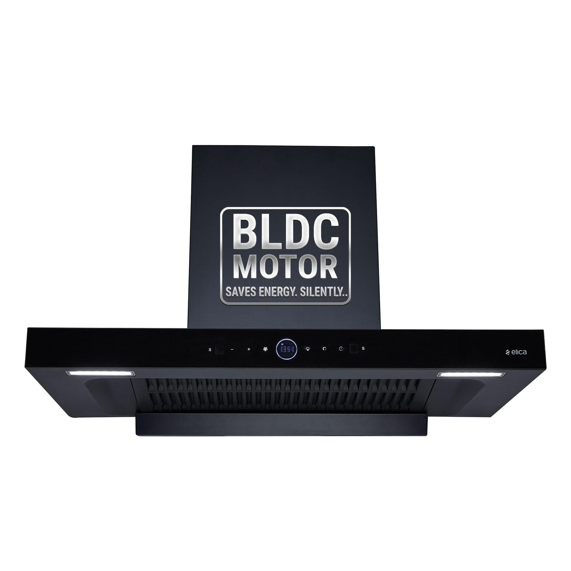 Elica 90cm 1600 m3/hr BLDC Filterless Autoclean Kitchen Chimney with FULL GRILL | 15 Years Motor Warranty | SPT MAX PRO PLUS FL 900 BLDC HAC LTW MS NERO | RPM Display | Black | Touch + Motion Sensor
