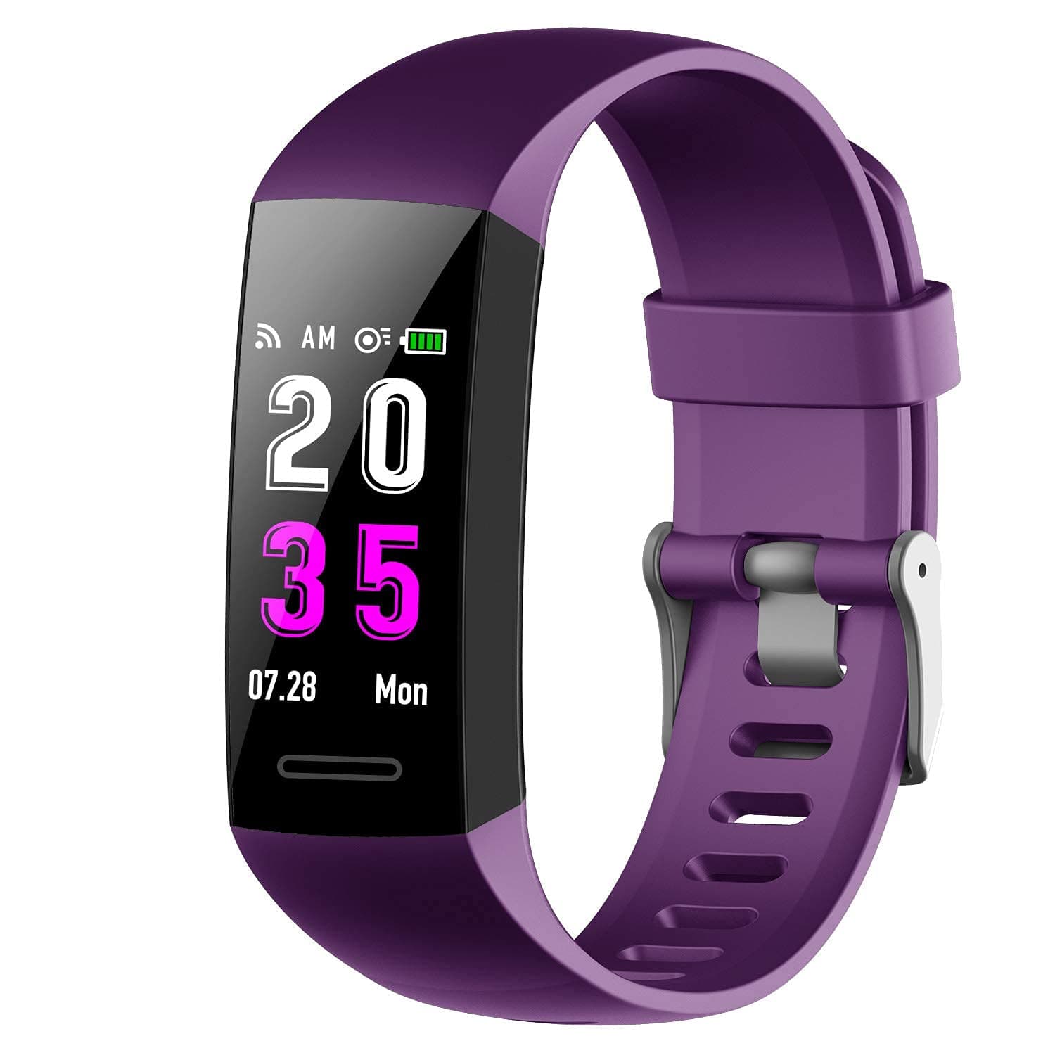 Fitness Trackers, Fitness Watch Heart Rate Monitor Activity Tracker Fitness Wristband Smart Watch Blood Pressure Pedometer Waterproof IP67 Stopwatch Sport GPS Sleep Monitor Calorie Women Men