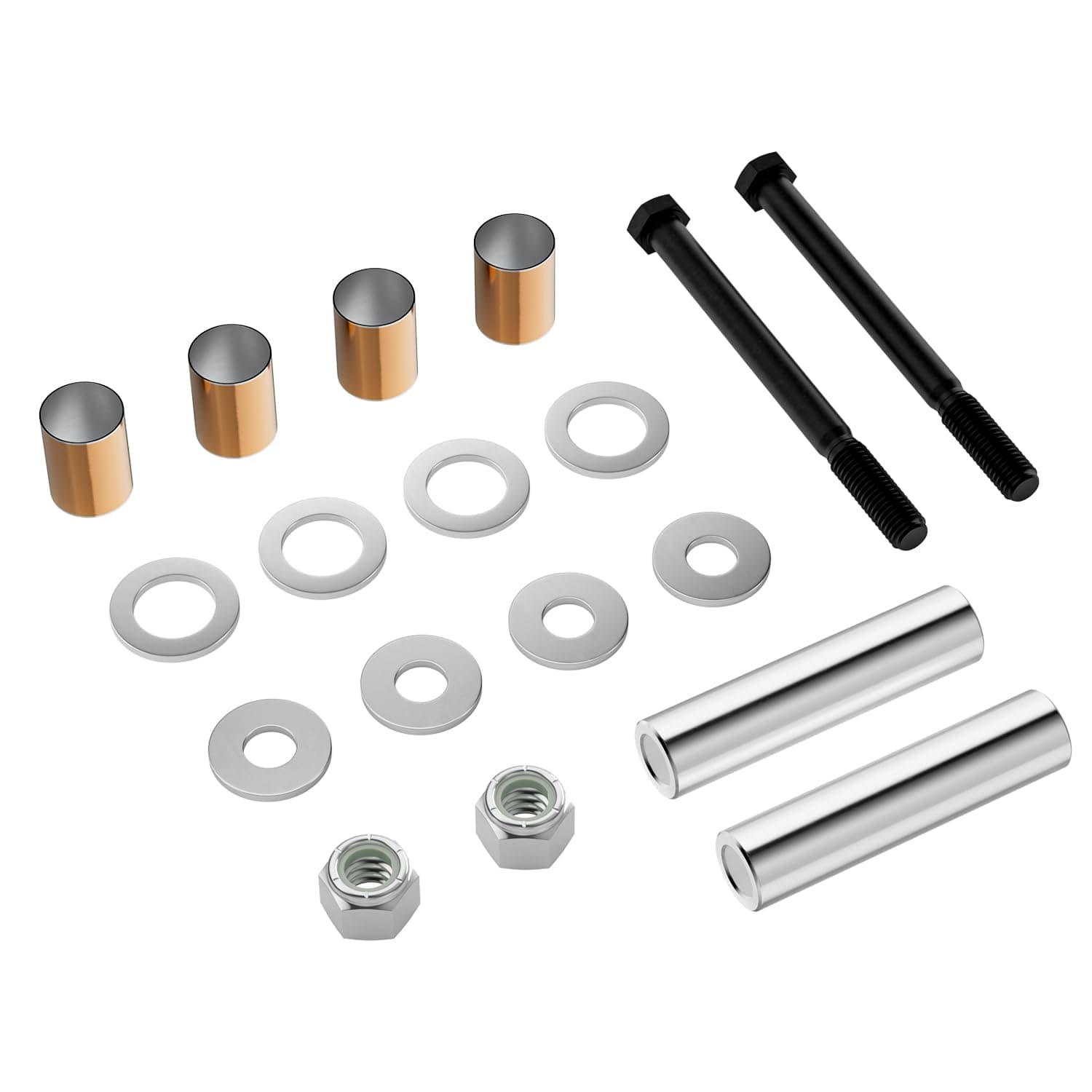 Golf Cart Spindle King Pin Tube Bushing Repair Kit with Claw Copper Sleeve, Fits EZGO DCS G&E 1994 to 2001.5,OEM#70328-G01, 70327-G01, 16623-G1