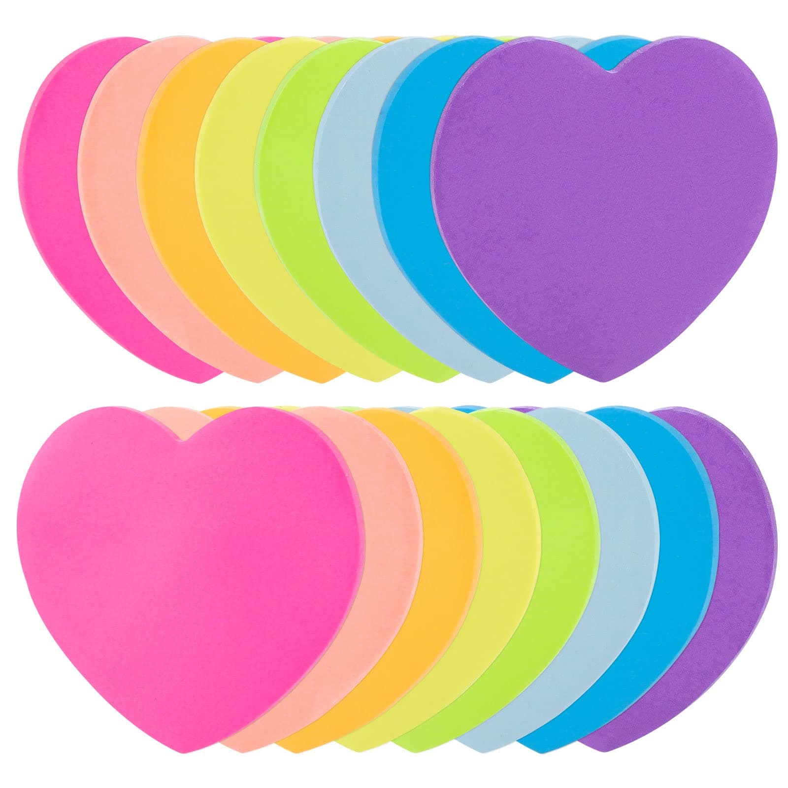 480 Sheets Sticky Notes, Heart Shaped Sticky Notes, Pastel Sticky Notes, Self-Stick Notes, Colourful Sticky Notes Tabs, Small Sticky Notes for Writing in Text Books School Office - 8 Colors