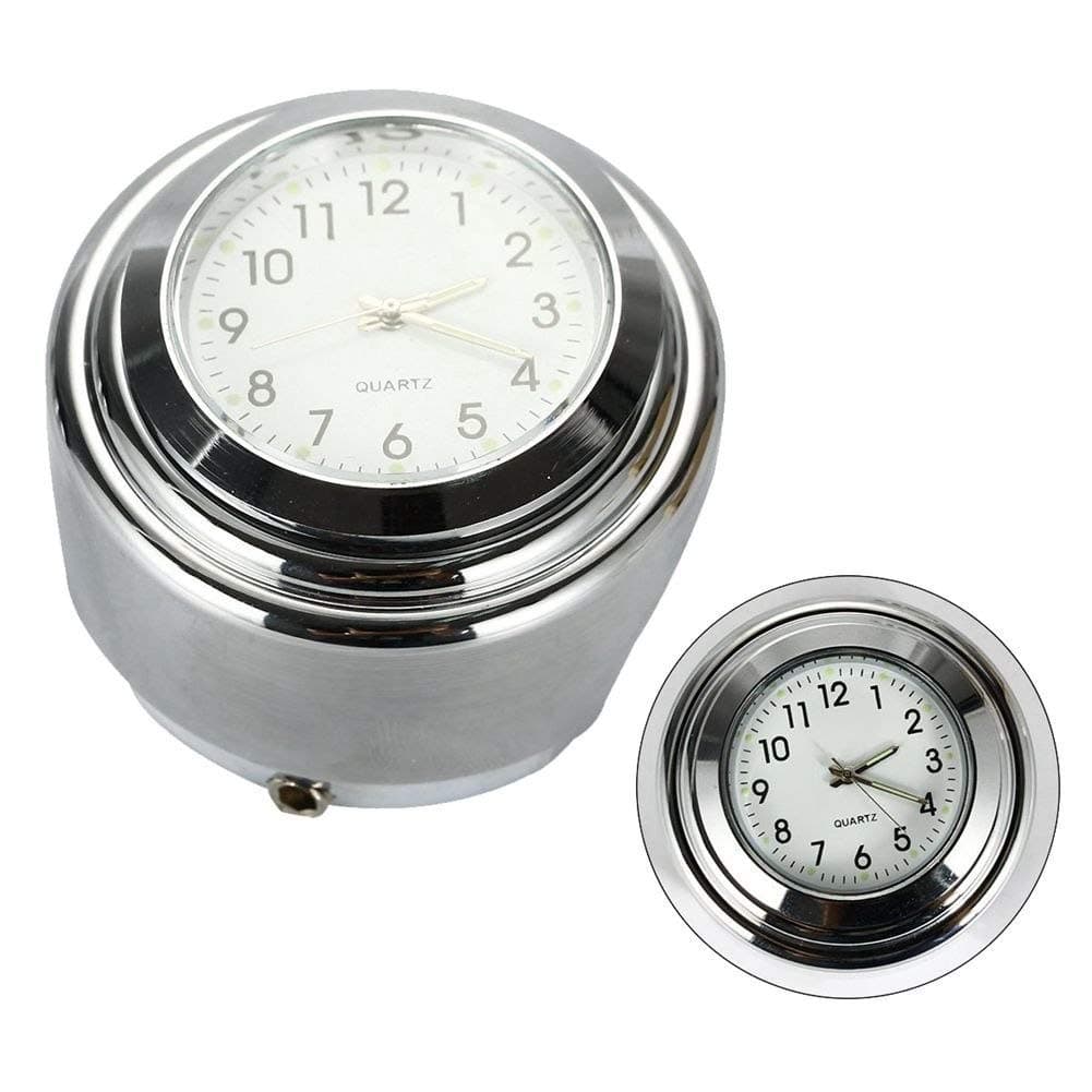 STORE99® DYH-7/8 inchor 1inch Waterproof Dial Motorcycle Handlebar Clock Temp + Motorcycle handlebar clock + hex key For Ha