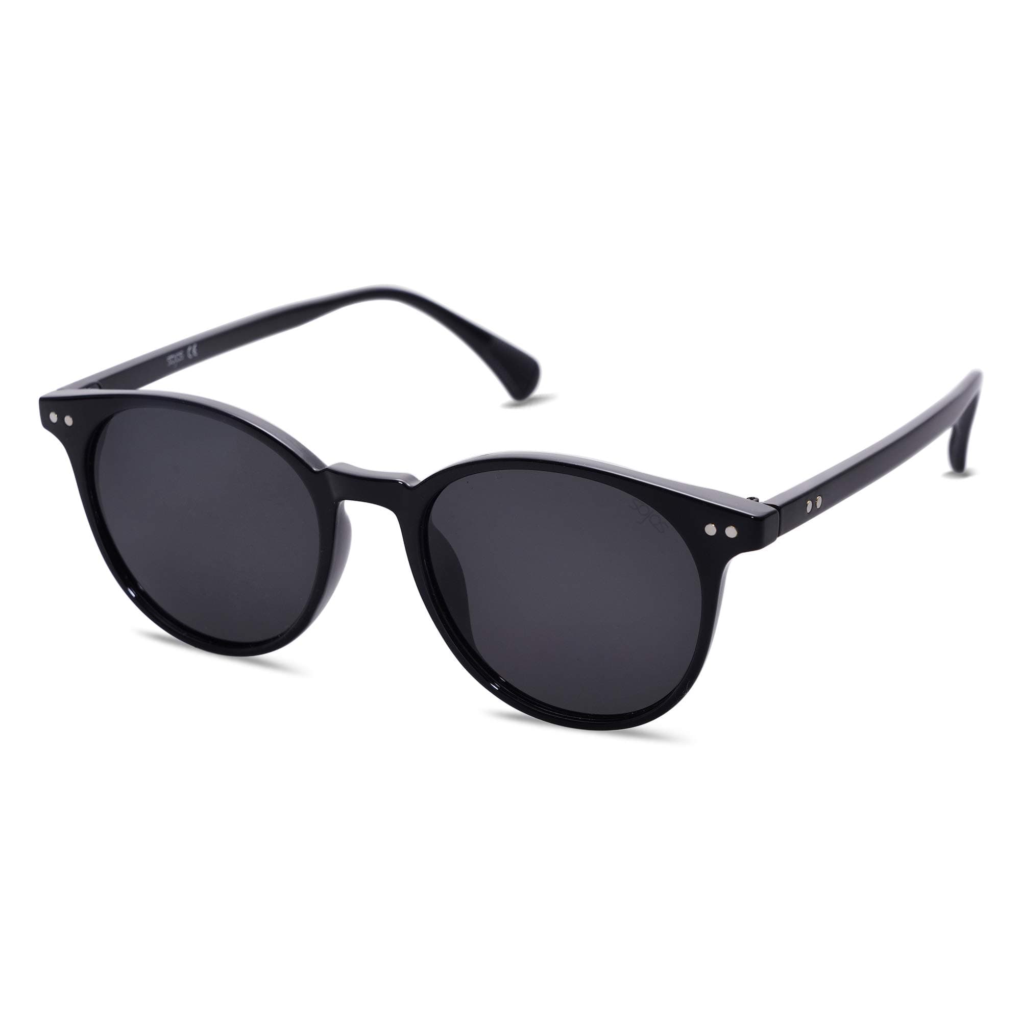 Small Round Classic Polarized Sunglasses for Women Men Vintage Style UV400 Lens MAY SJ2113