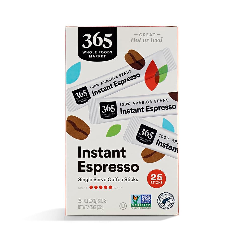 Instant Espresso, Dark Roast, 25 Single Serve Coffee Sticks, 2.65 Ounces