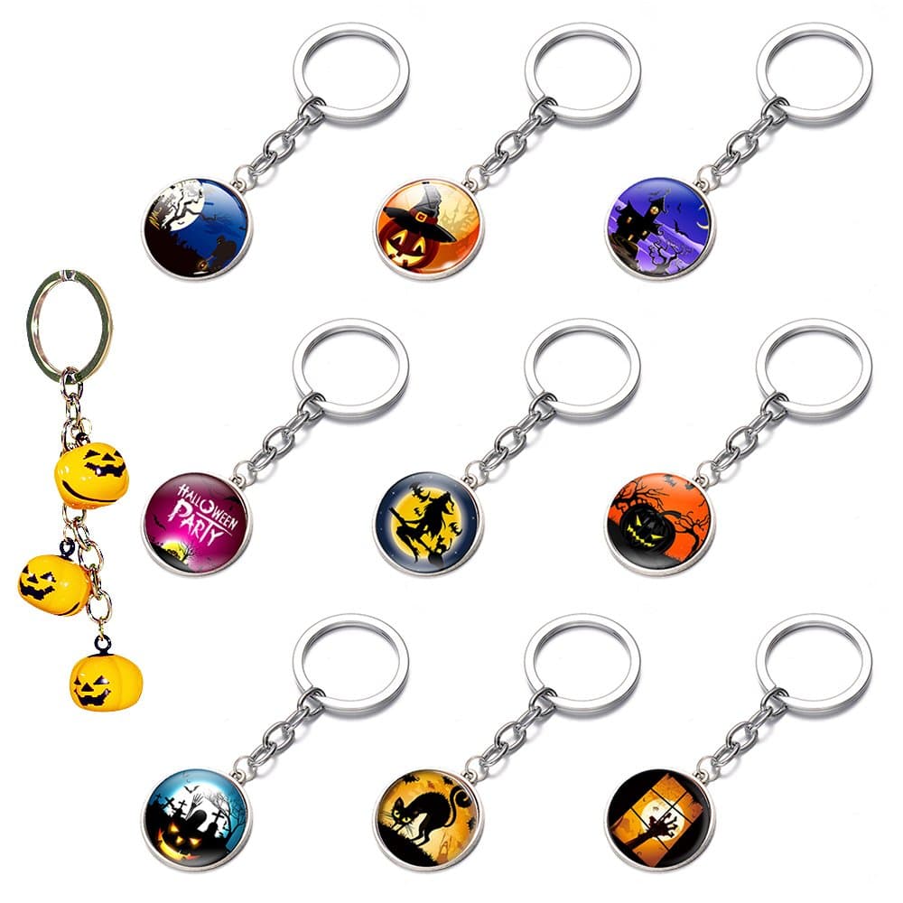 10 Halloween Style Automotive Key chains Key Rings, Office Supplies, Party Game Rewards, Festival Gifts