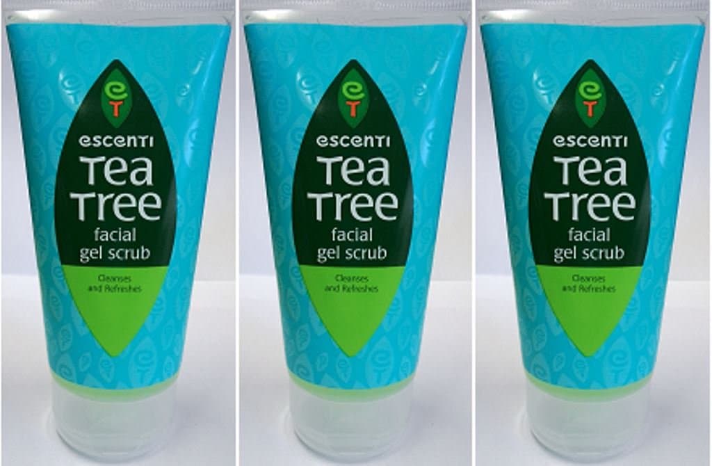 Escenti Tea Tree Facial Gel Scrub 150ml x 3 Packs