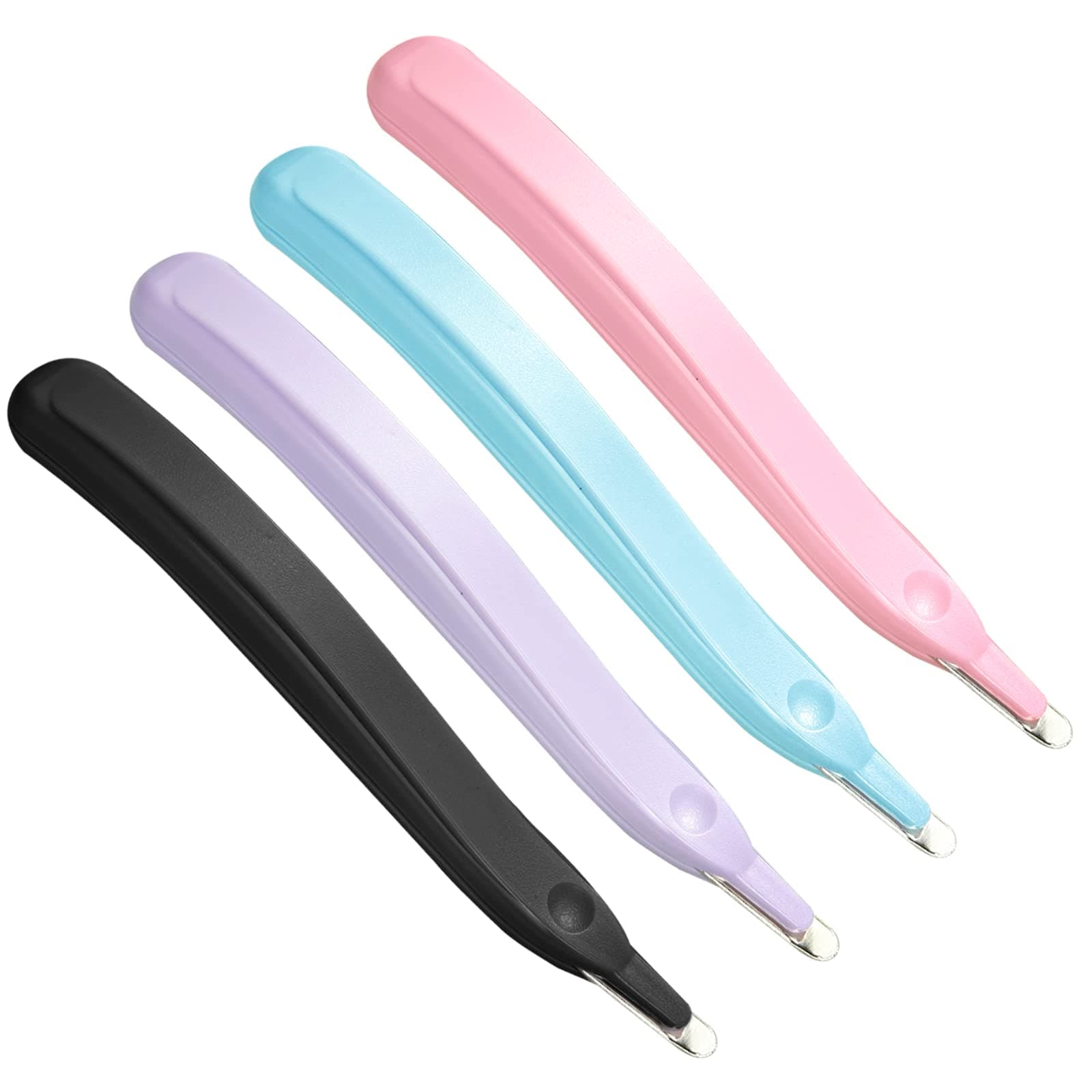 4 Pack Staple Remover Professional Magnetic Staple Puller Rubberized Easy Staple Removers Tool for Office School Home 4 Colors (4)