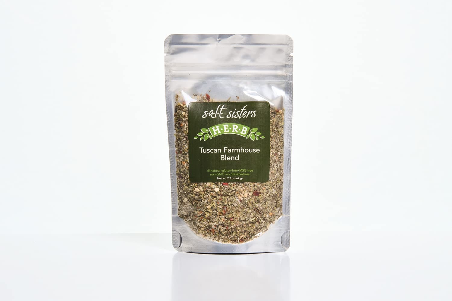 s.a.l.t. sisters Tuscan Farmhouse Herb Blend - Dried Herb & Salt Seasoning for True Taste of Italy - Versatile Enhances Flavor of Tomatoes, Chicken, Pork, Beef, Fish - Resealable Pouch - 3 oz